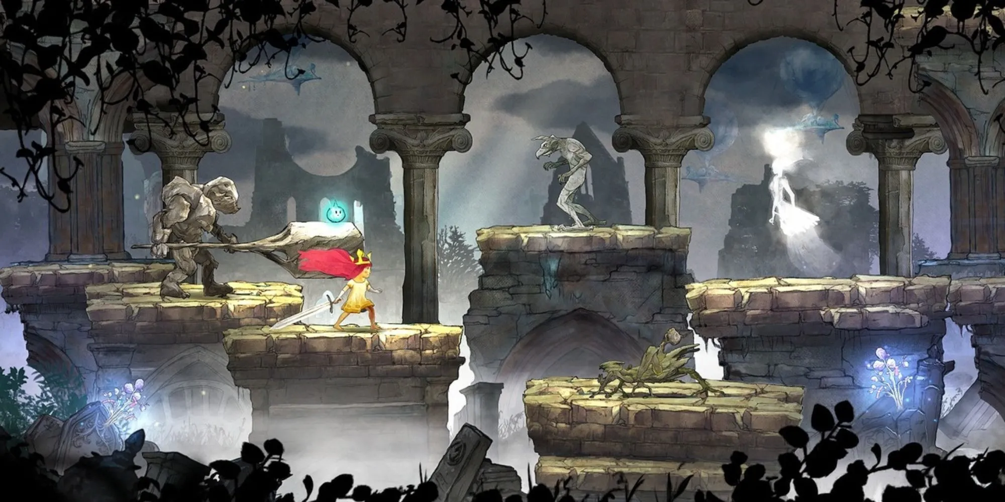 Ảnh chụp màn hình trận chiến trong Child of Light