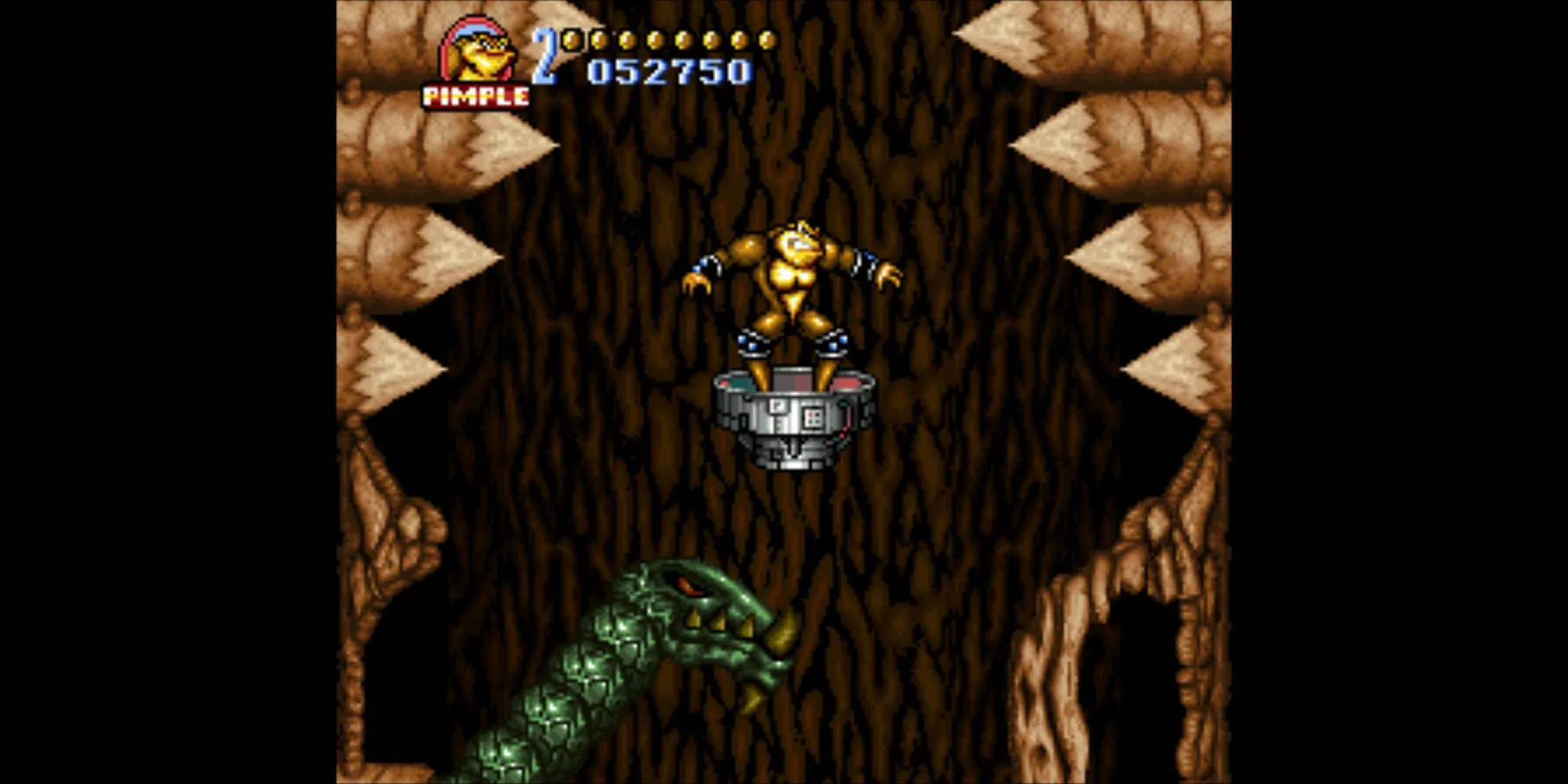 Battletoads In Battlemaniacs trên SNES với nhân vật Rash hoặc Pimple