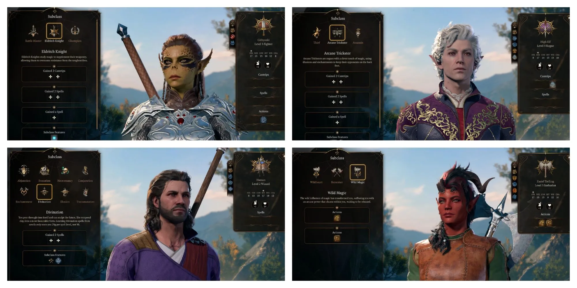 Các subclass ít được đánh giá cao trong Baldur's Gate 3 như Battle Master Fighter, Oath of Devotion Paladin và Circle of the Land Druid