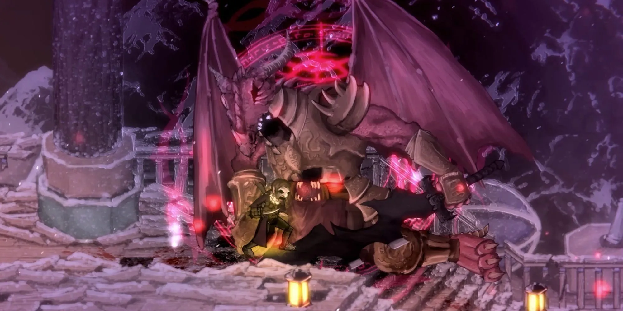 Cảnh hành động trong game Salt and Sacrifice, một game Soulslike 2D trên PS Plus.