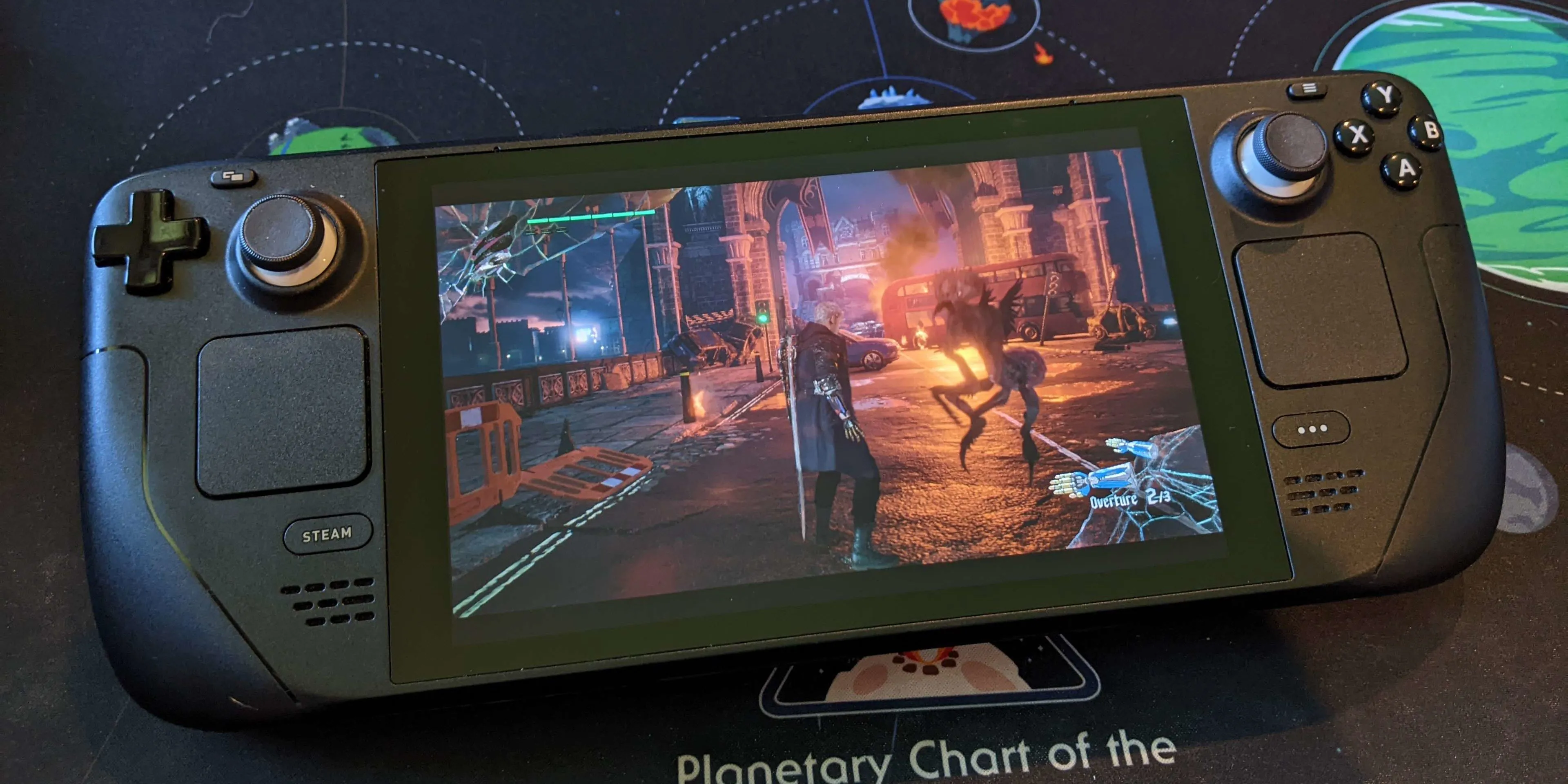 Devil May Cry 5 trên Steam Deck: Cảnh hành động mãn nhãn trong game phong cách.