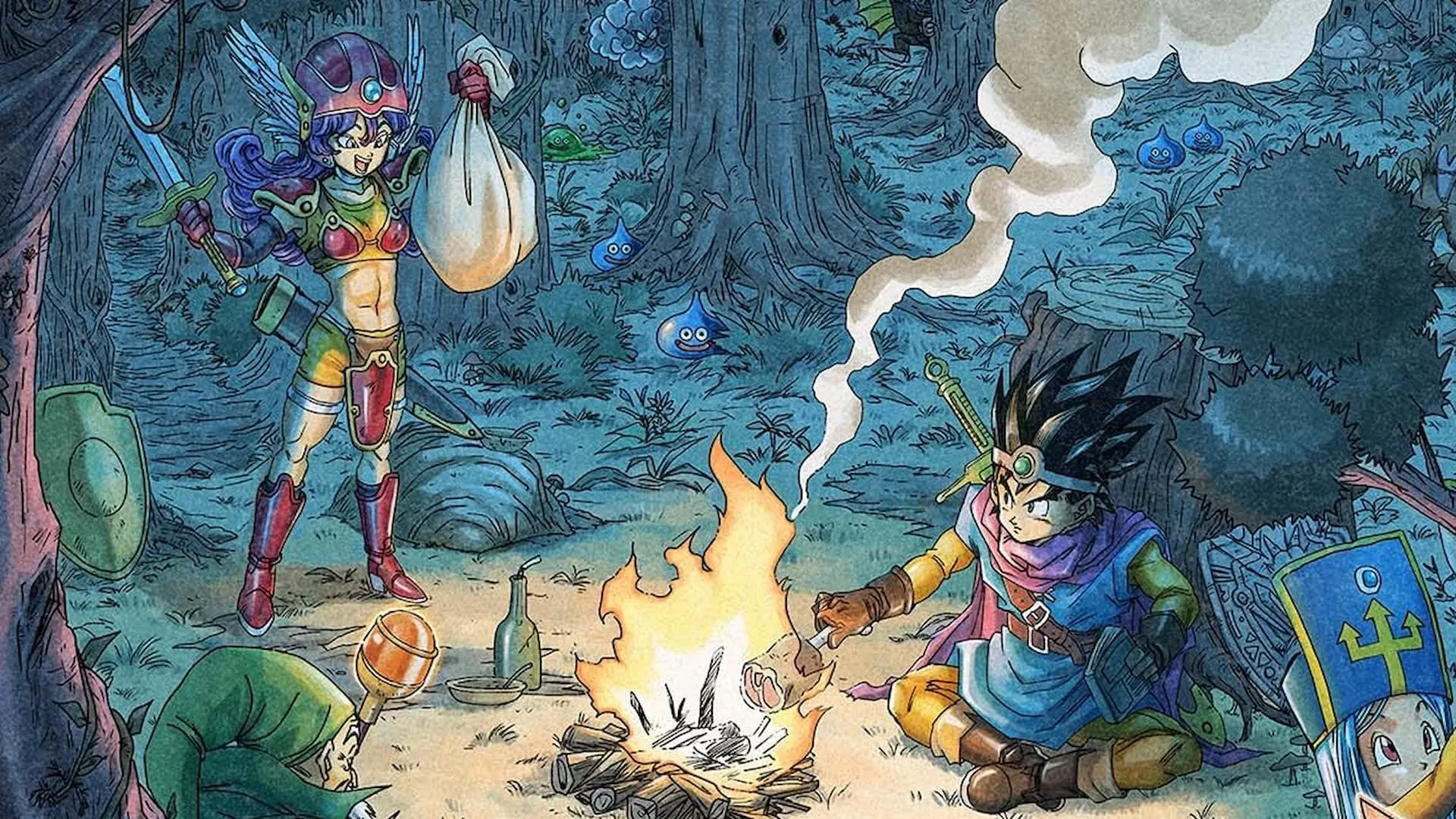 Hình ảnh gameplay bản làm lại HD-2D của game Dragon Quest III