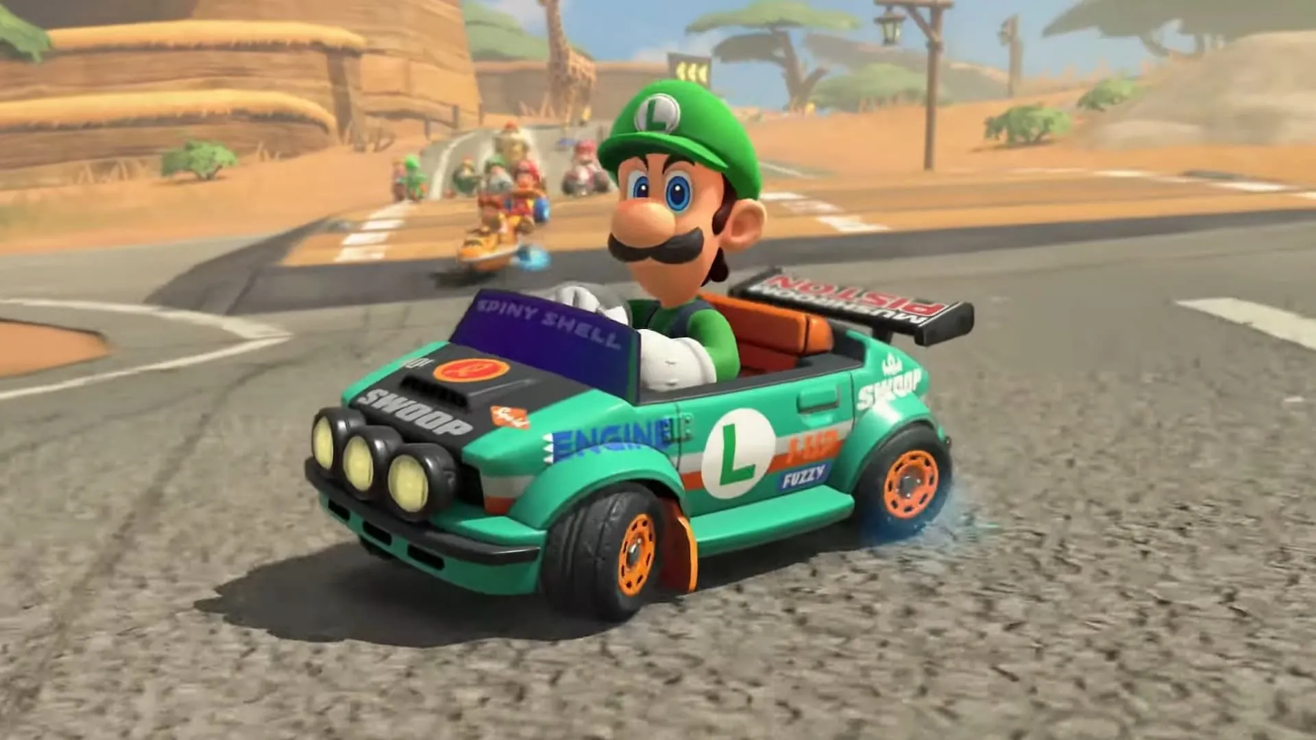 Luigi trong game Mario Kart, minh họa cho các thương hiệu game Nintendo