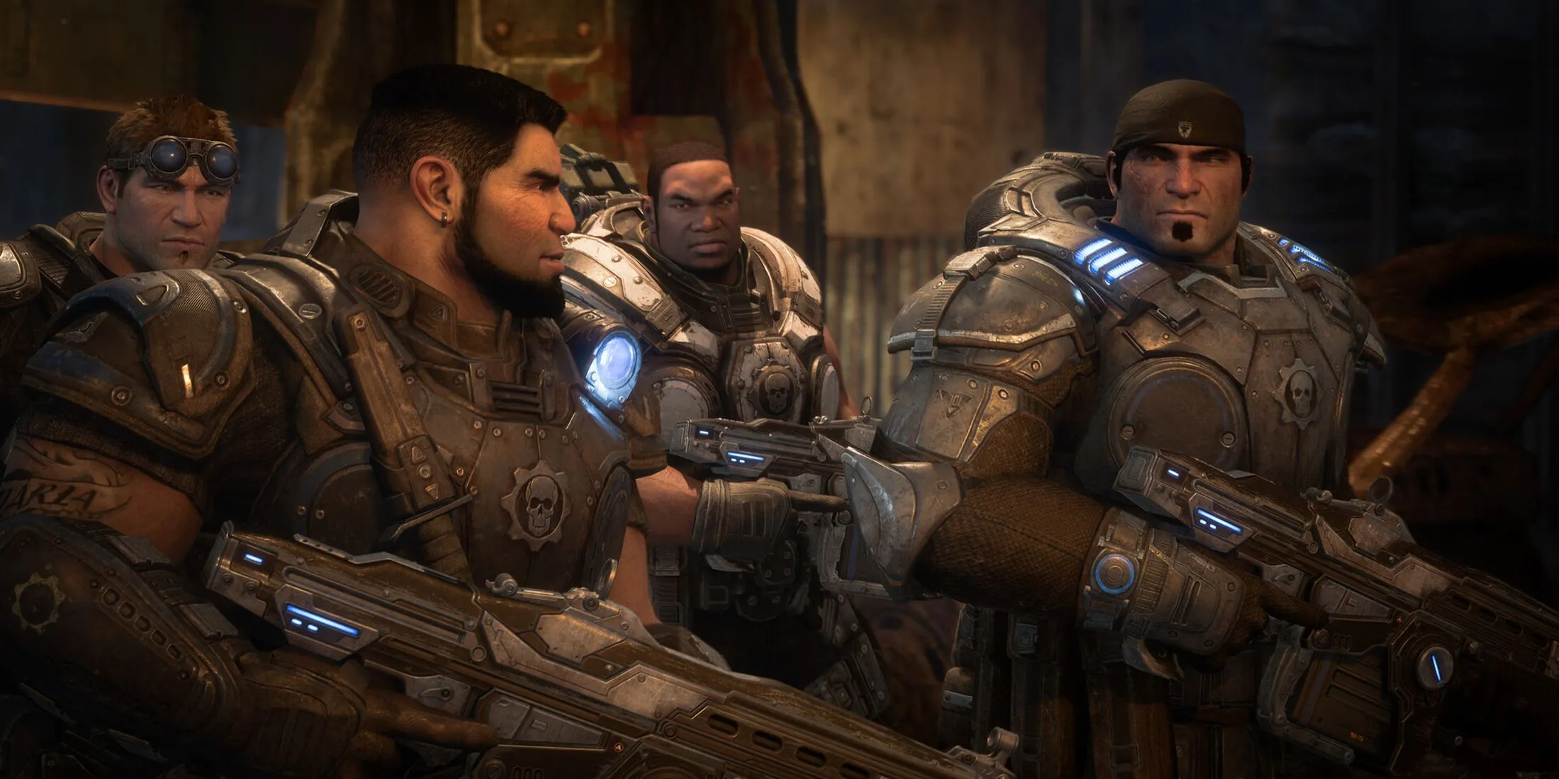 Ba nhân vật chính Marcus, Dom và Cole trong game Gears of War: Reloaded sắp ra mắt trên PS5