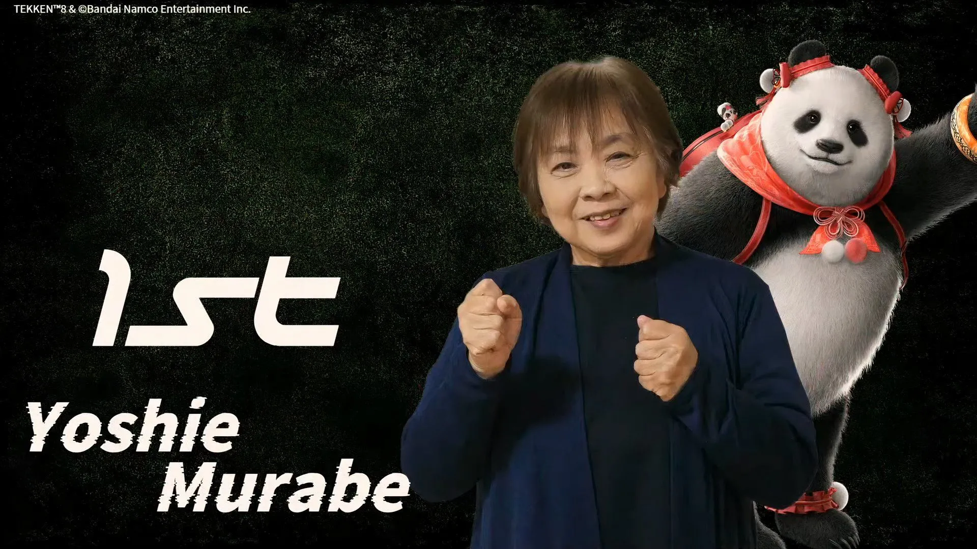 Bà Yoshie Murabe, nhà vô địch giải Tekken 8 dành cho người cao tuổi, nhận cúp trong không khí vui mừng tại Nhật Bản.