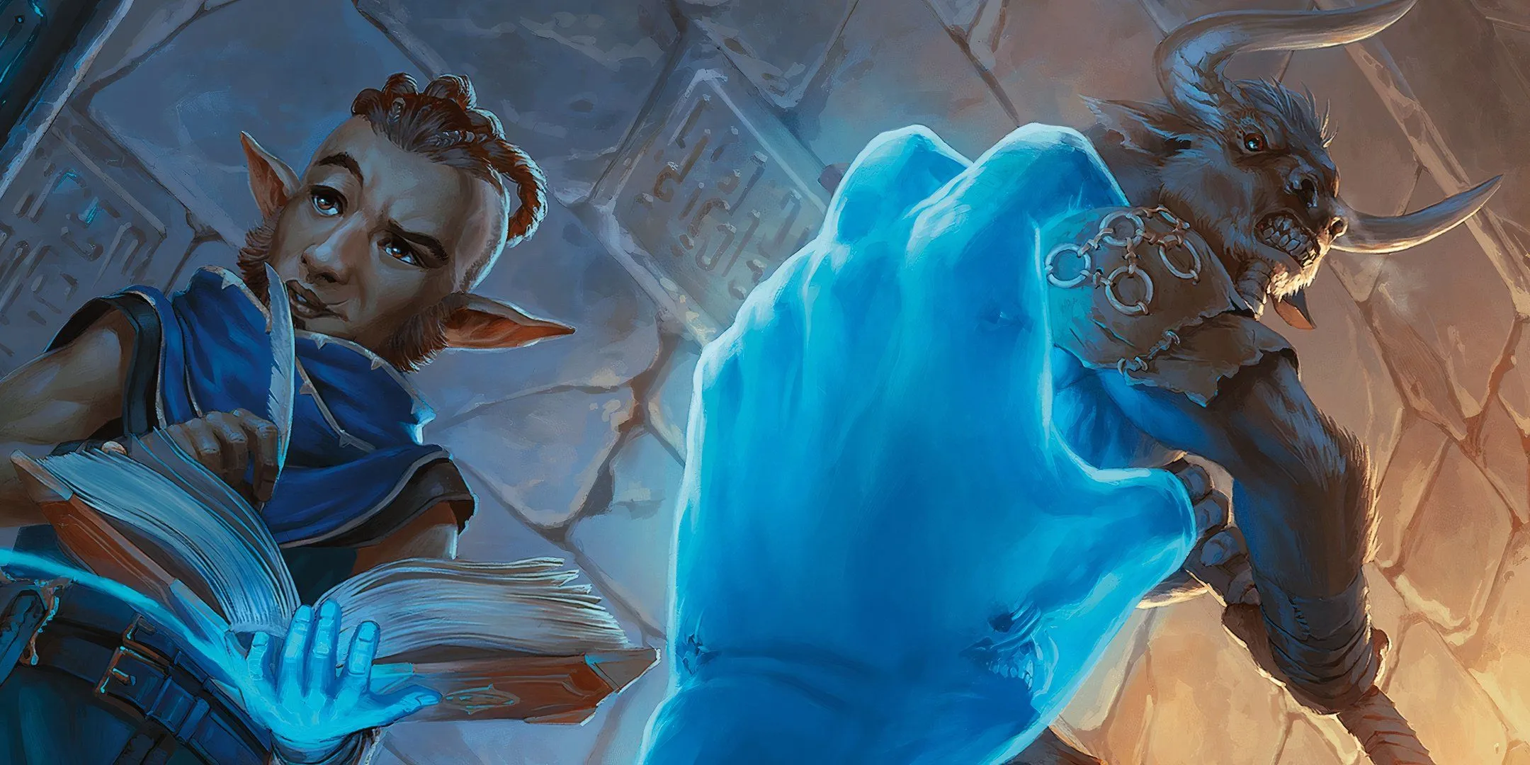 Bàn tay ma thuật màu xanh từ phép Bigby's Hand trong D&amp;D