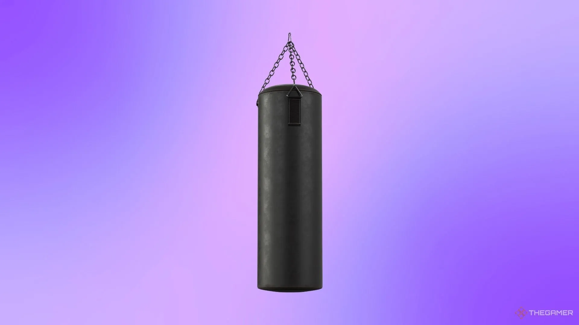 Bao cát tập luyện màu đen treo giữa không gian trống, đại diện cho ý tưởng đối tác tập gym lý tưởng của Kristof