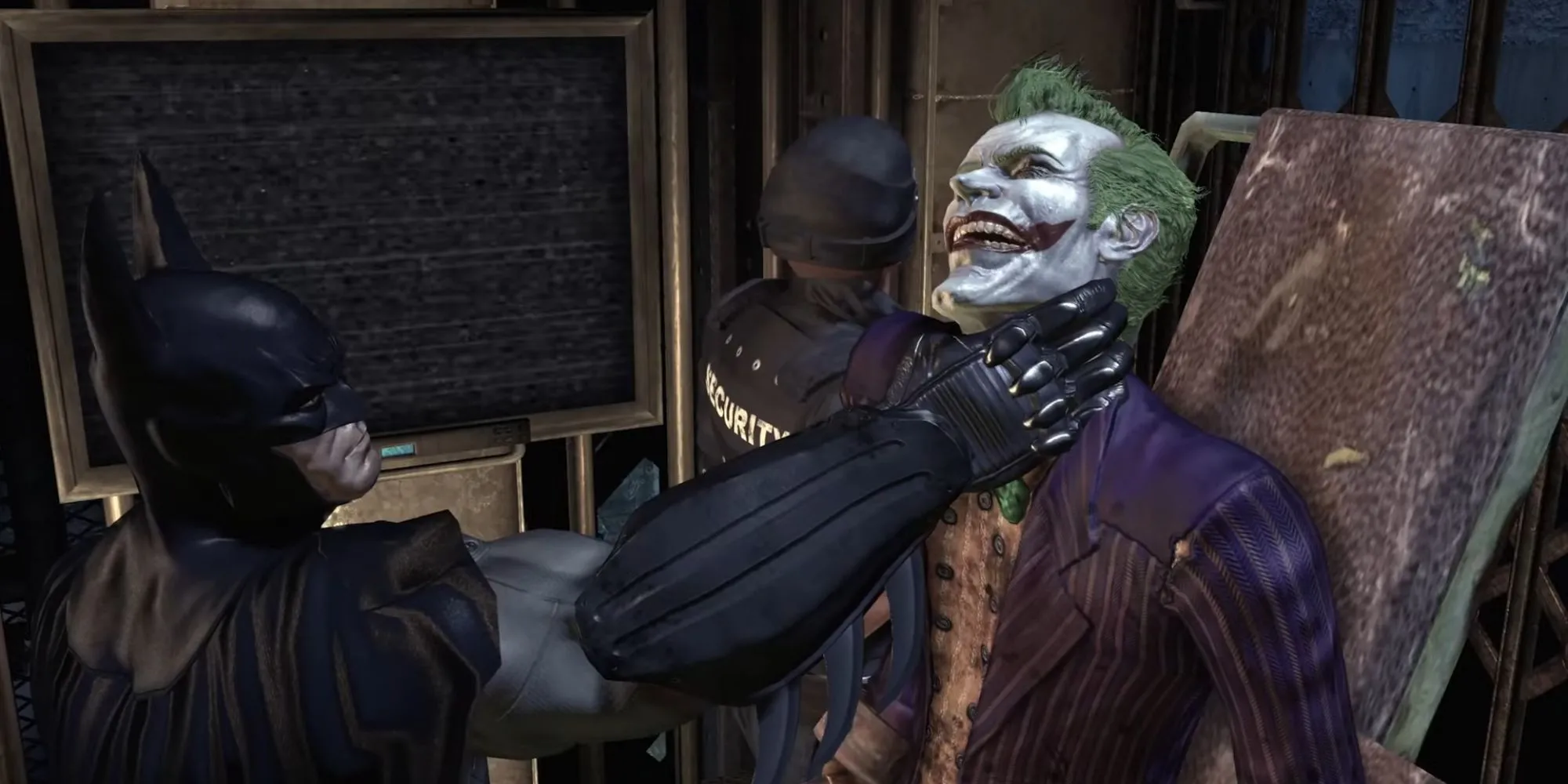 Batman khống chế Joker tại Arkham Asylum, mở đầu cho sự kiện game