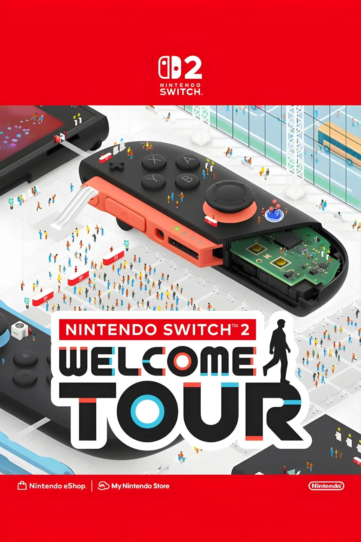 Bìa game Nintendo Switch 2 Welcome Tour, thể hiện logo và chủ đề khám phá tính năng máy