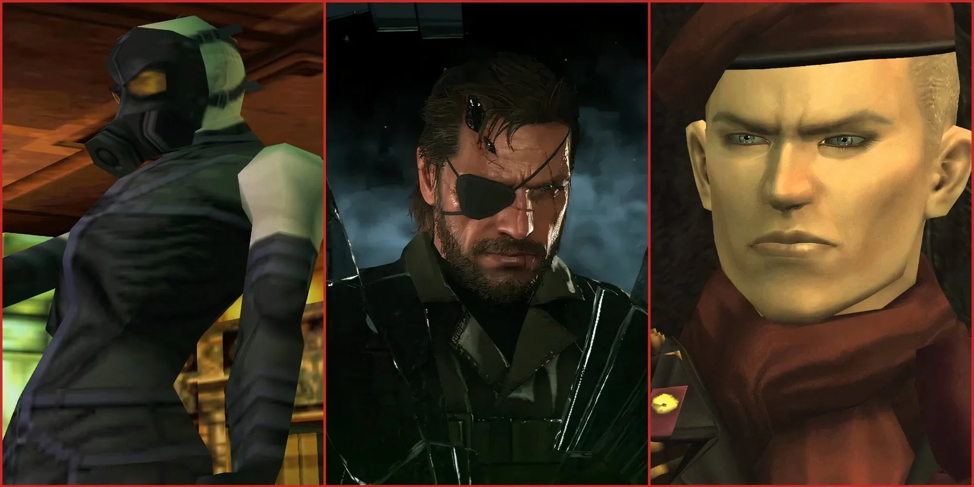 Các nhân vật phản diện đáng nhớ trong series Metal Gear Solid, bao gồm Psycho Mantis, Venom Snake và Ocelot trẻ tuổi, minh họa sức hút của MGS.