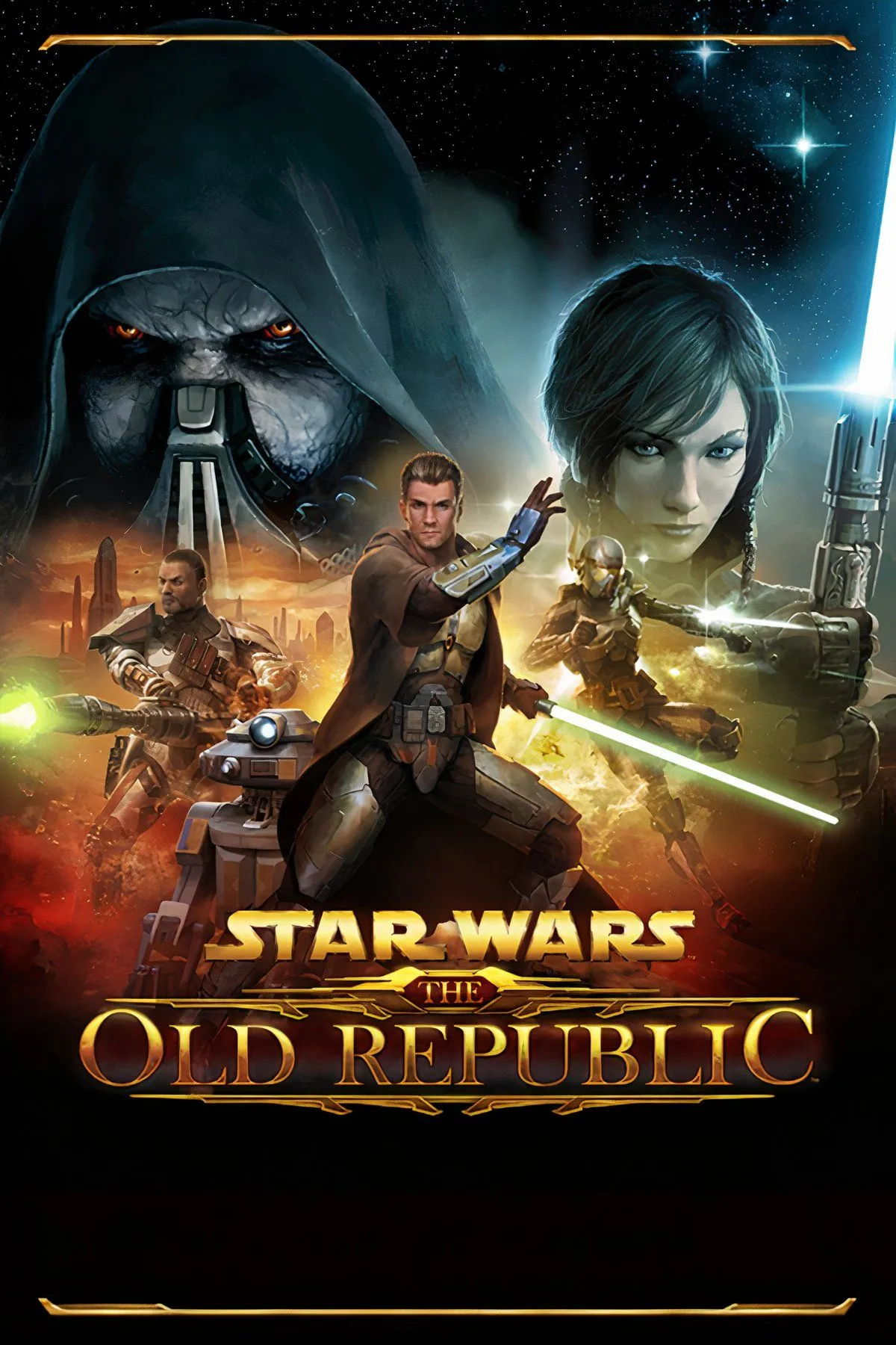 Cảnh game Star Wars: The Old Republic với nhân vật và môi trường đậm chất vũ trụ Star Wars.
