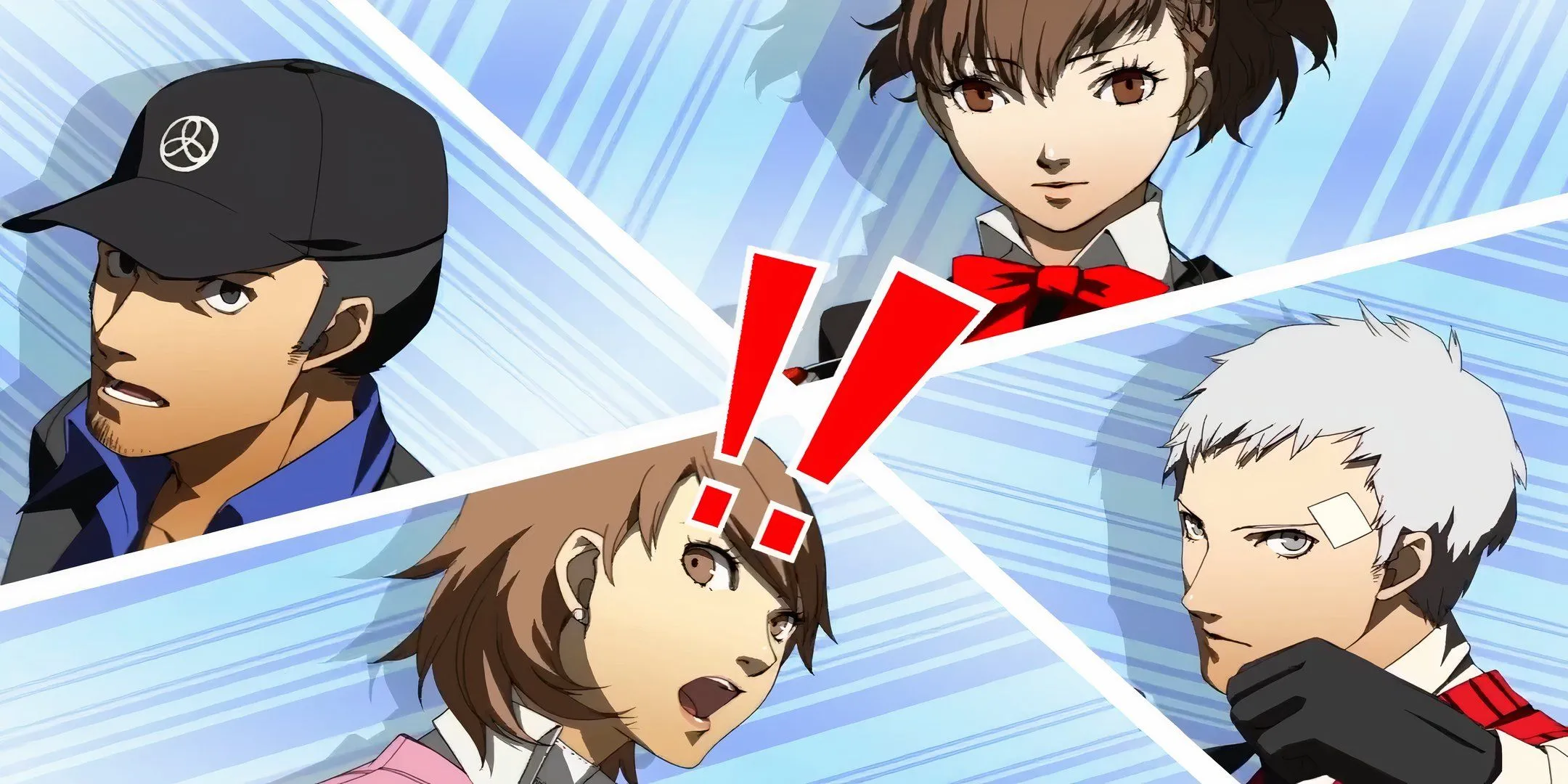 Chân dung các nhân vật chính trong Persona 3 Portable khi thực hiện đòn All-Out Attack.