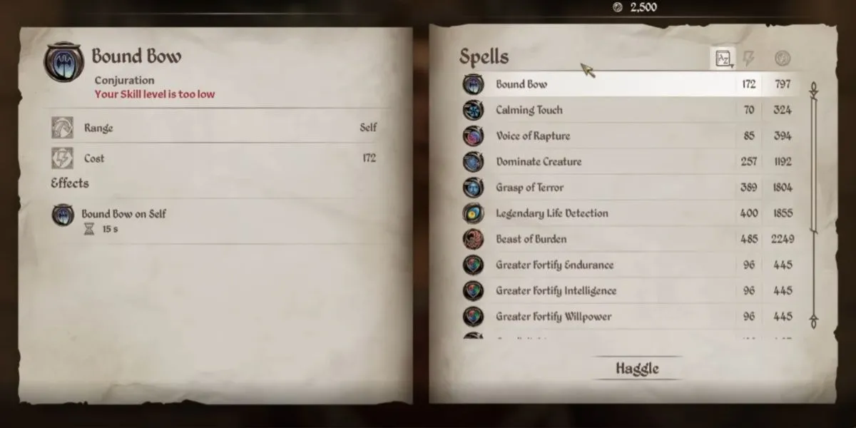 Cung Triệu Hồi (Bound Bow) hiện hình trong tay người chơi The Elder Scrolls IV: Oblivion Remastered