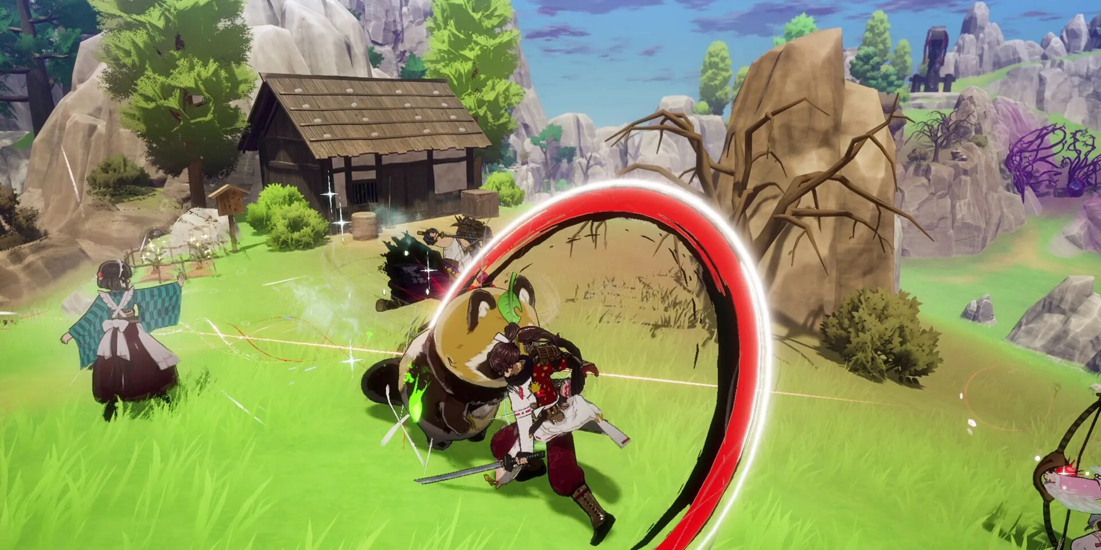 Earth Dancer khám phá khu rừng kỳ bí, một phần trong thế giới rộng lớn của Rune Factory Guardians of Azuma