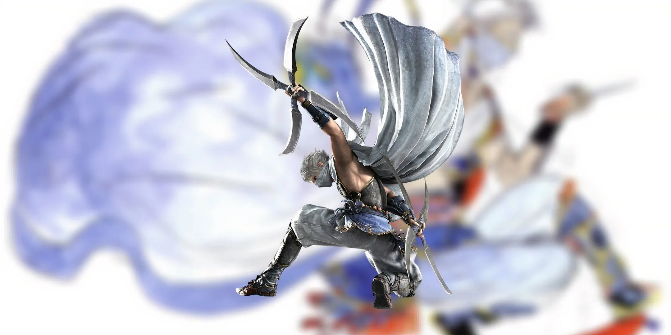 Edge Geraldine, hoàng tử Eblan trong Final Fantasy IV, với trang phục Ninja và shuriken.
