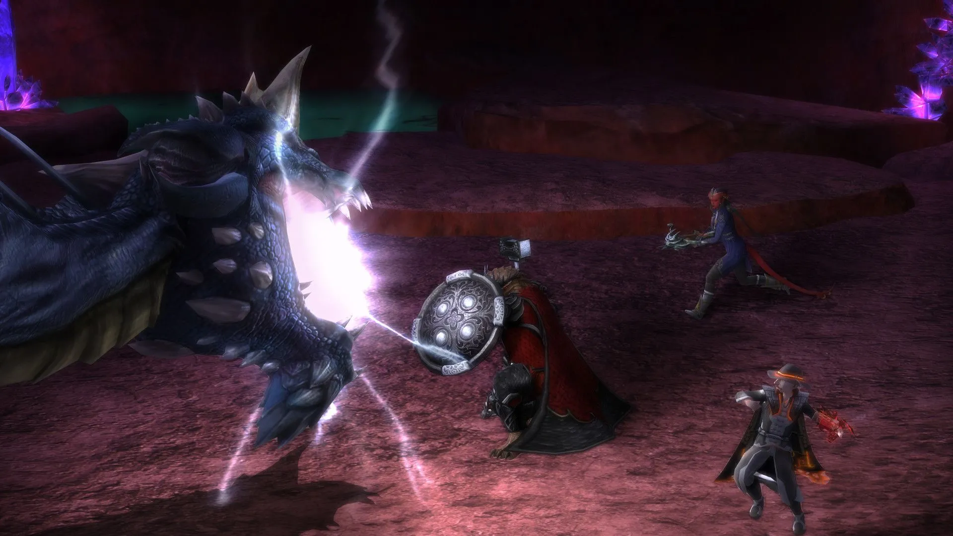 Góc nhìn cận cảnh một trận chiến đầy hành động trong Dungeons and Dragons Online.