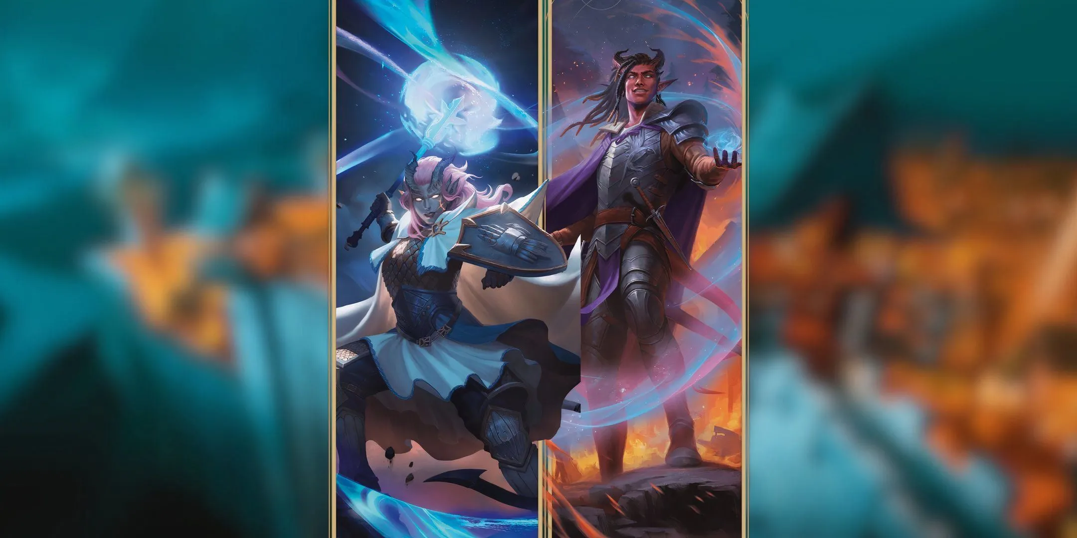 Hai pháp sư Tiefling trong bối cảnh Player's Handbook 2024, liên quan đến Feat Telekinetic
