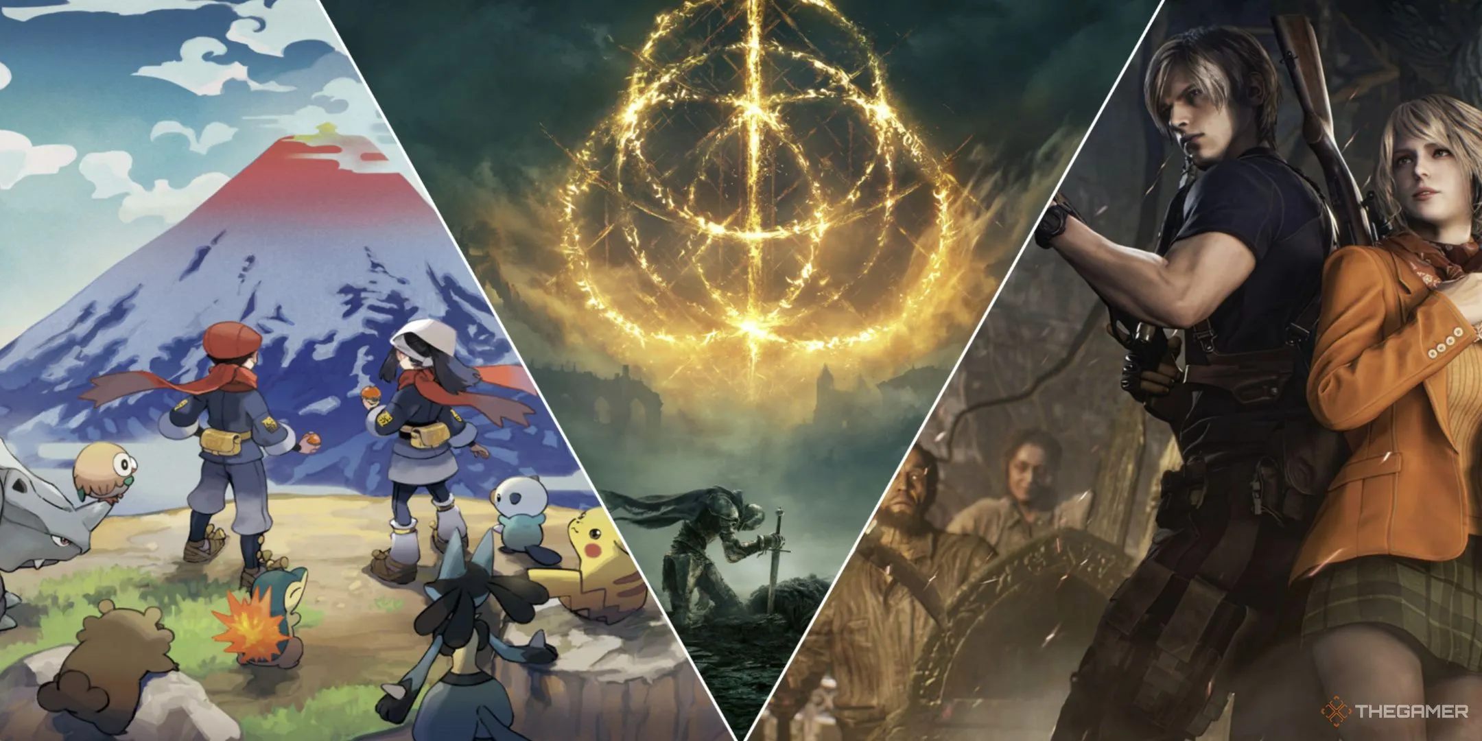 Hình ảnh tổng hợp các series game đình đám như Pokemon, Souls và Resident Evil, đại diện cho những tựa game xứng đáng có phim tài liệu phát triển.