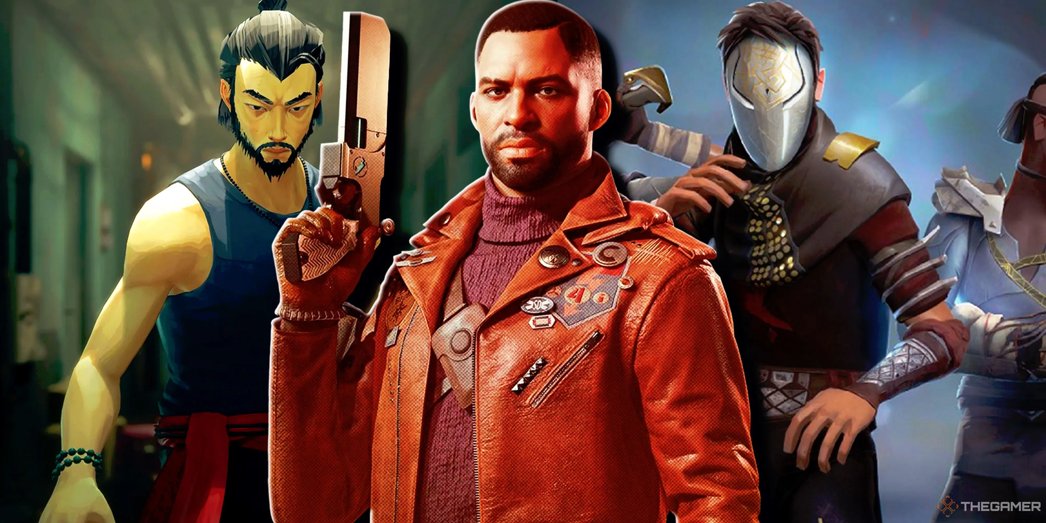 Hình ảnh tổng hợp các tựa game nổi bật như Sifu và Deathloop, đại diện cho sự sáng tạo của các nhà phát triển game.