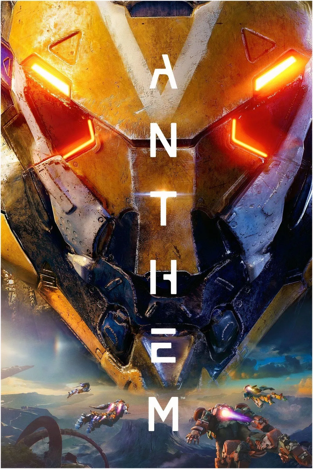 Hình ảnh tổng hợp thể hiện thông tin và giao diện của game Anthem, bao gồm logo BioWare và các đánh giá.
