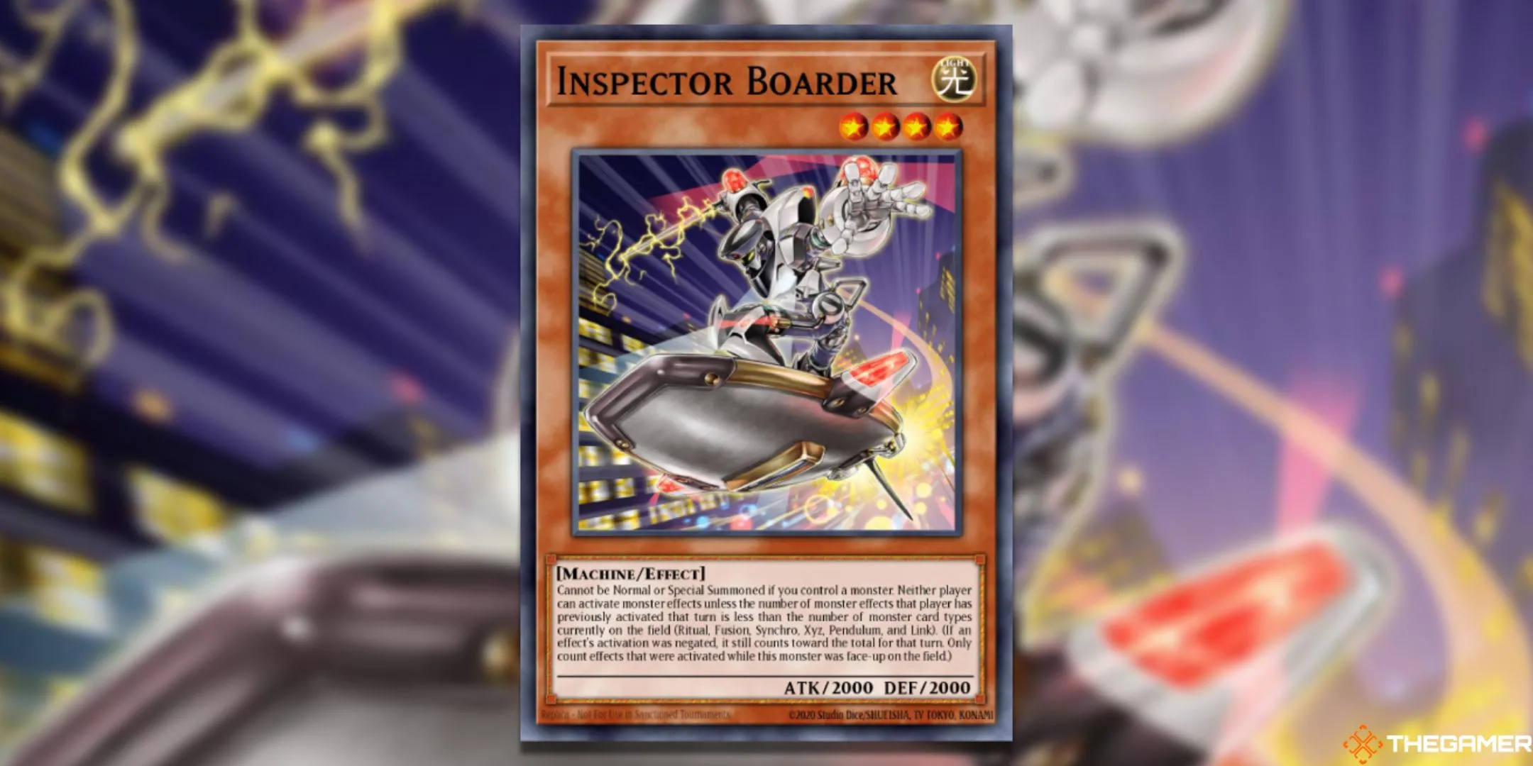 Hình minh họa thẻ bài Inspector Boarder trong Yu-Gi-Oh! TCG