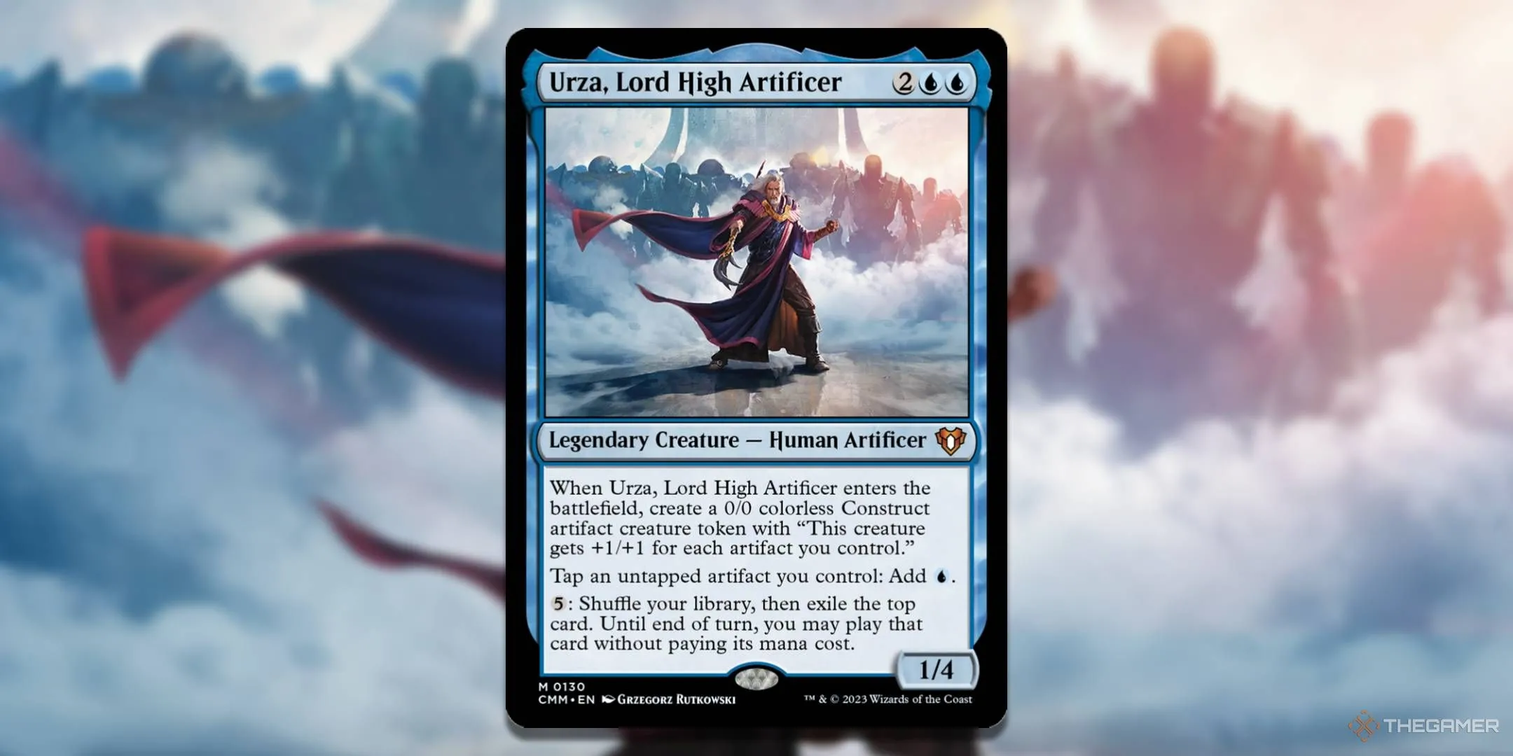 Lá bài Urza, Lord High Artificer trong Magic: The Gathering, một nhân vật huyền thoại đầy quyền năng với khả năng tương tác mạnh mẽ với Artifact.