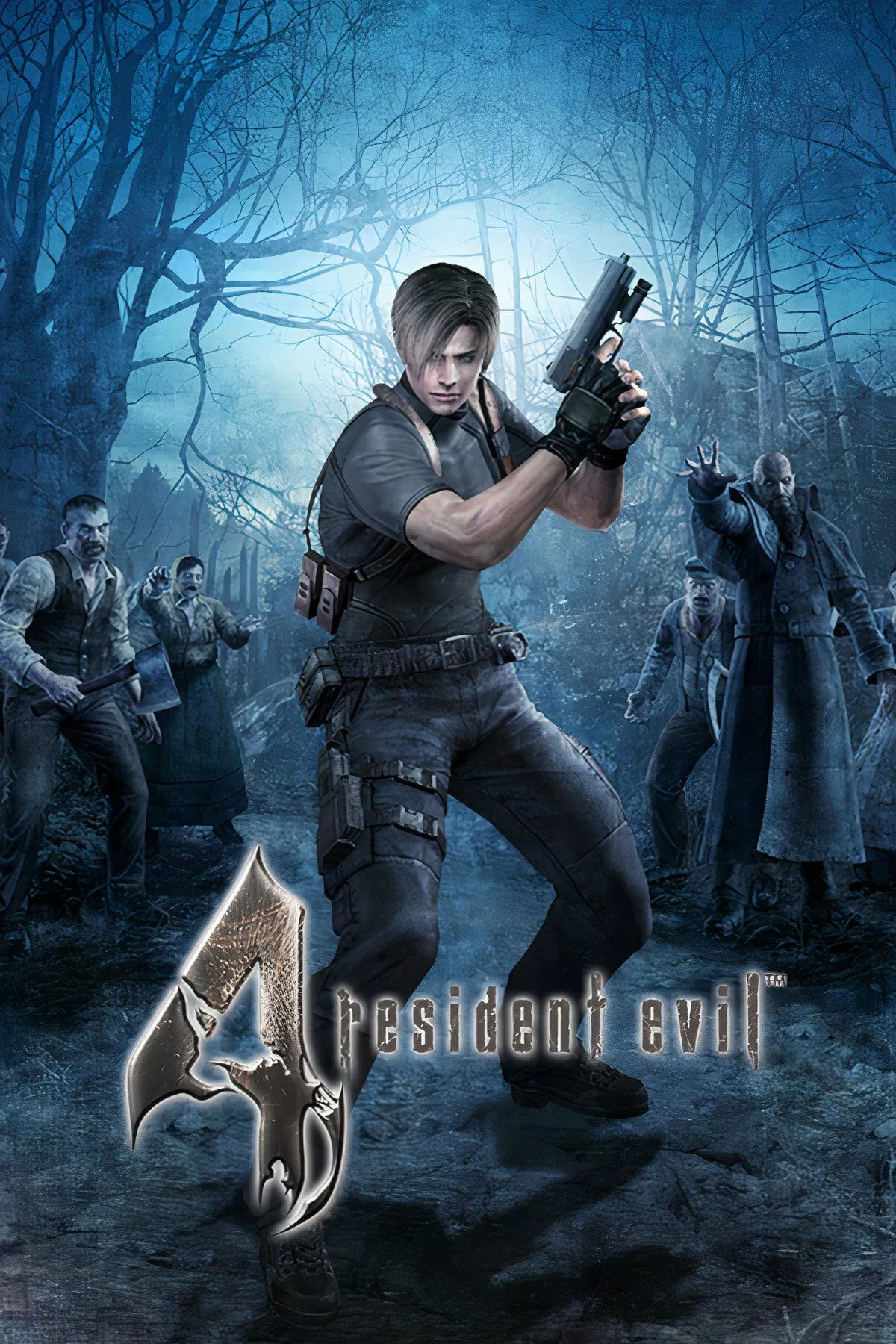 Leon S. Kennedy đối mặt quái vật trong các phân cảnh gameplay khác nhau của Resident Evil 4
