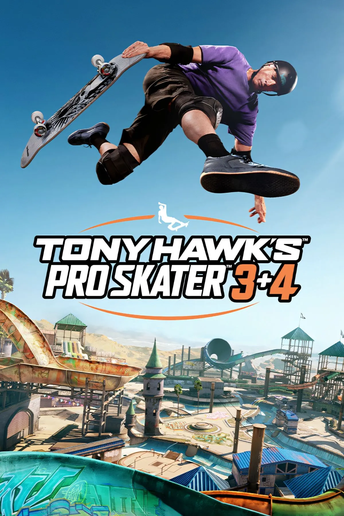 Minh họa Logo Iron Galaxy của nhà phát triển game trong THPS 3 + 4, xuất hiện trên không trung tại Alcatraz.