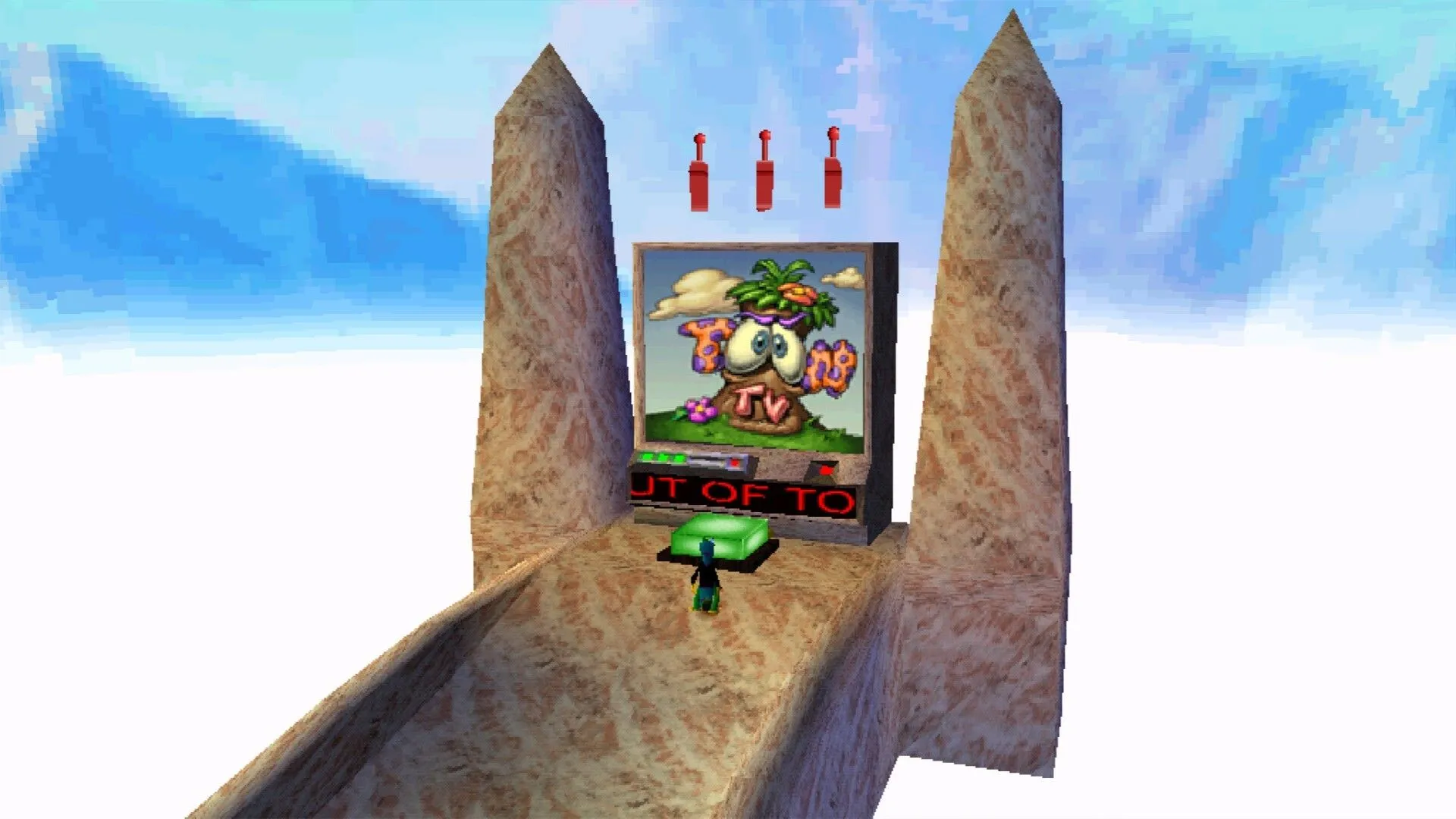 Một phân cảnh trong Gex Trilogy, nơi chú tắc kè Gex tương tác với môi trường game đầy thử thách.