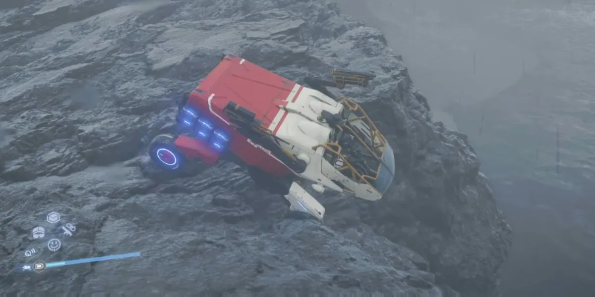 Người chơi khám phá khu vực BT nguy hiểm F3 Crater trong Death Stranding 2