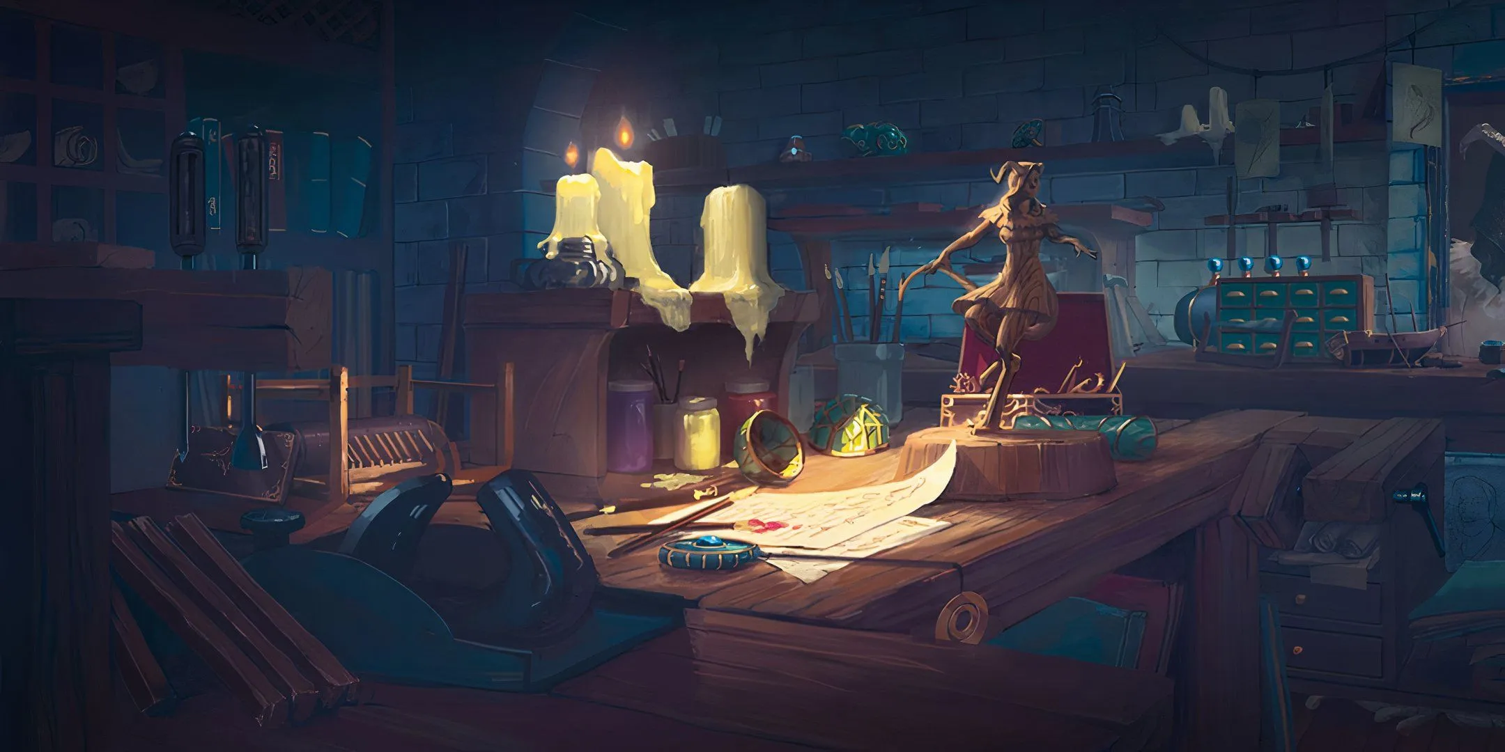 Người thợ thủ công đang tỉ mỉ chế tác trong Dungeons &amp; Dragons