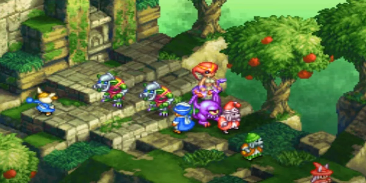 Nhân vật Blue Mage đang học kỹ năng mới trong Final Fantasy Tactics A2: Grimoire Of The Rift.