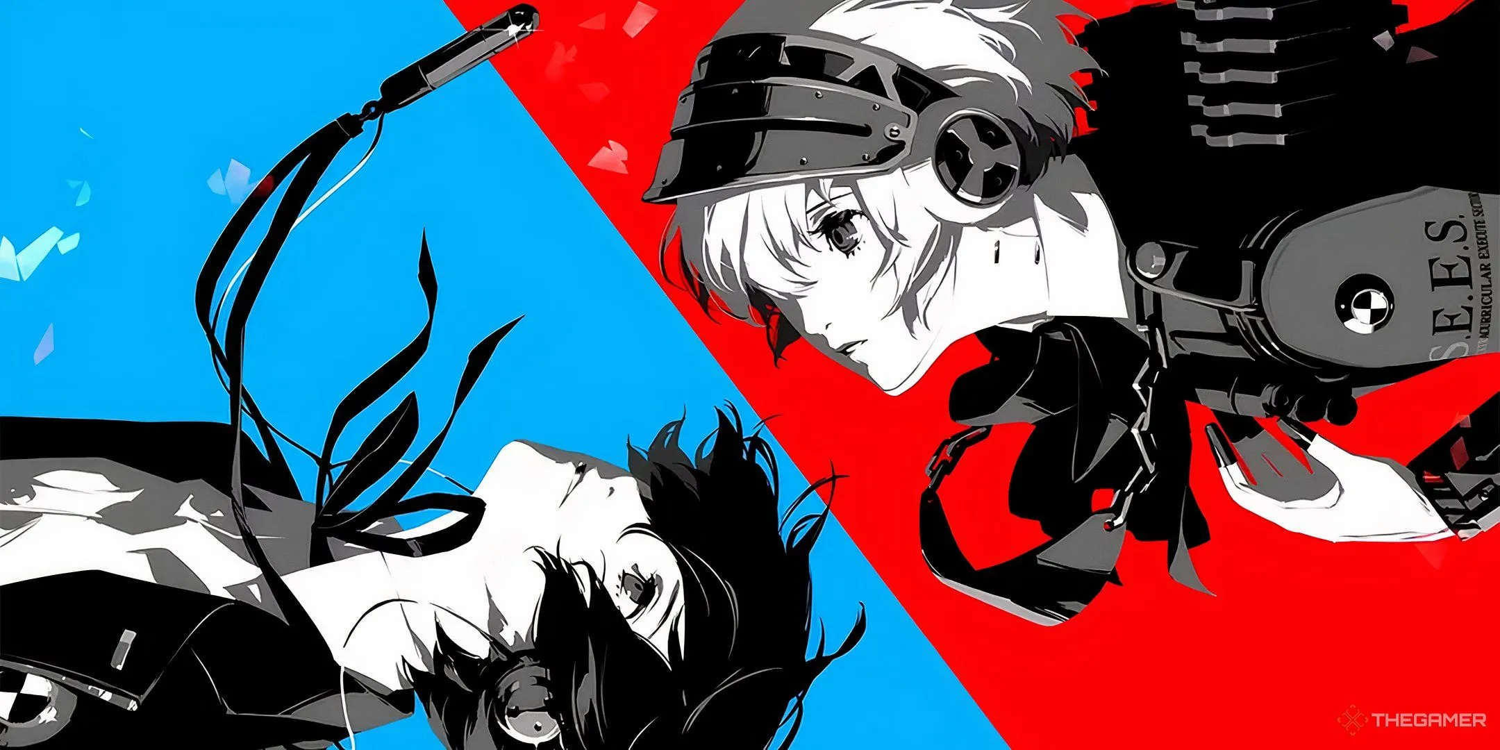 Nhân vật chính và Aigis trong artwork quảng bá Persona 3 Reload, đặc biệt là bản mở rộng Episode Aigis.