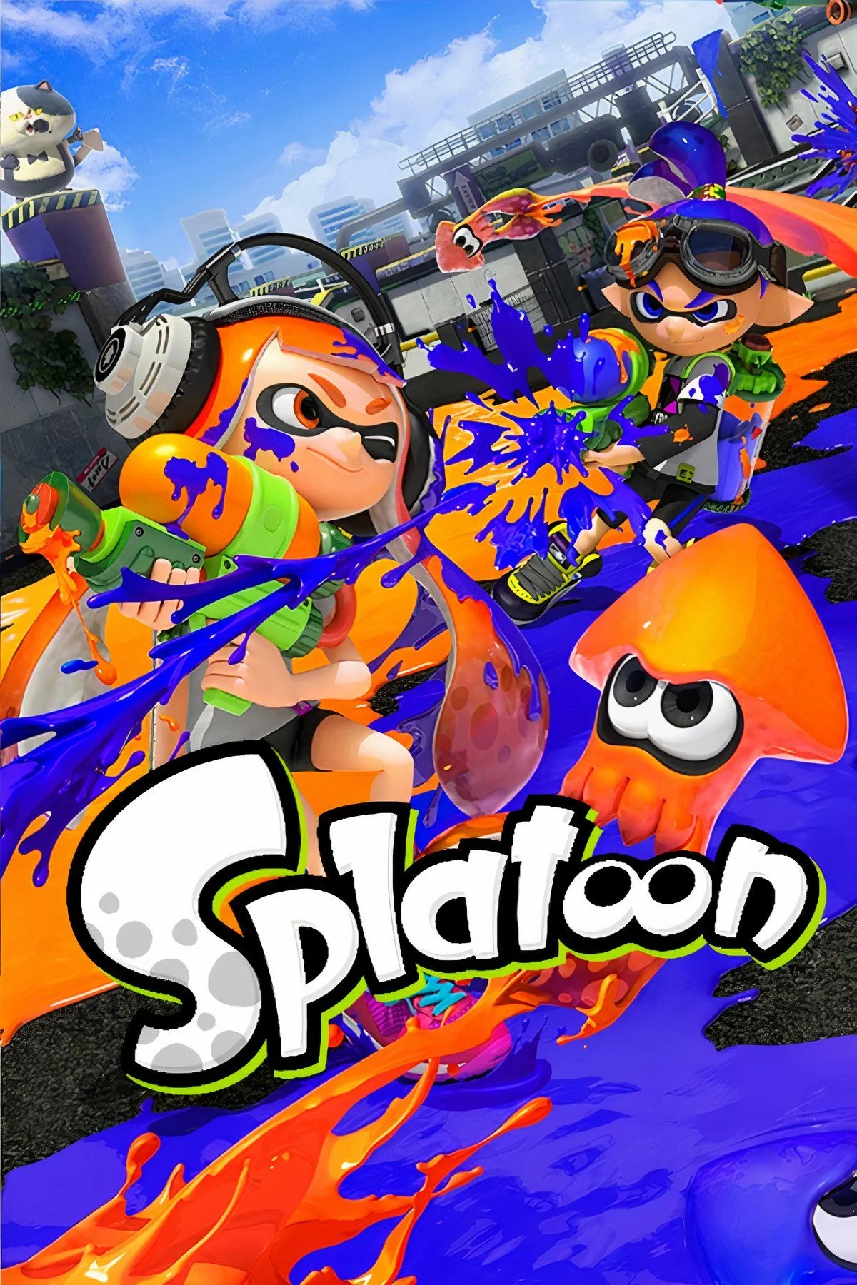 Nhân vật Inkling sử dụng súng bắn mực trong Splatoon