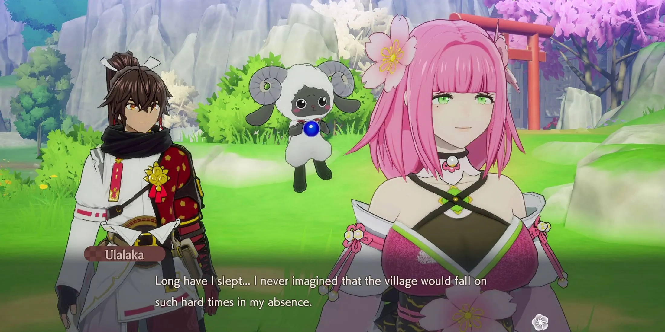 Nhân vật Ulalaka, một trong số các cư dân độc đáo trong thế giới Rune Factory Guardians of Azuma