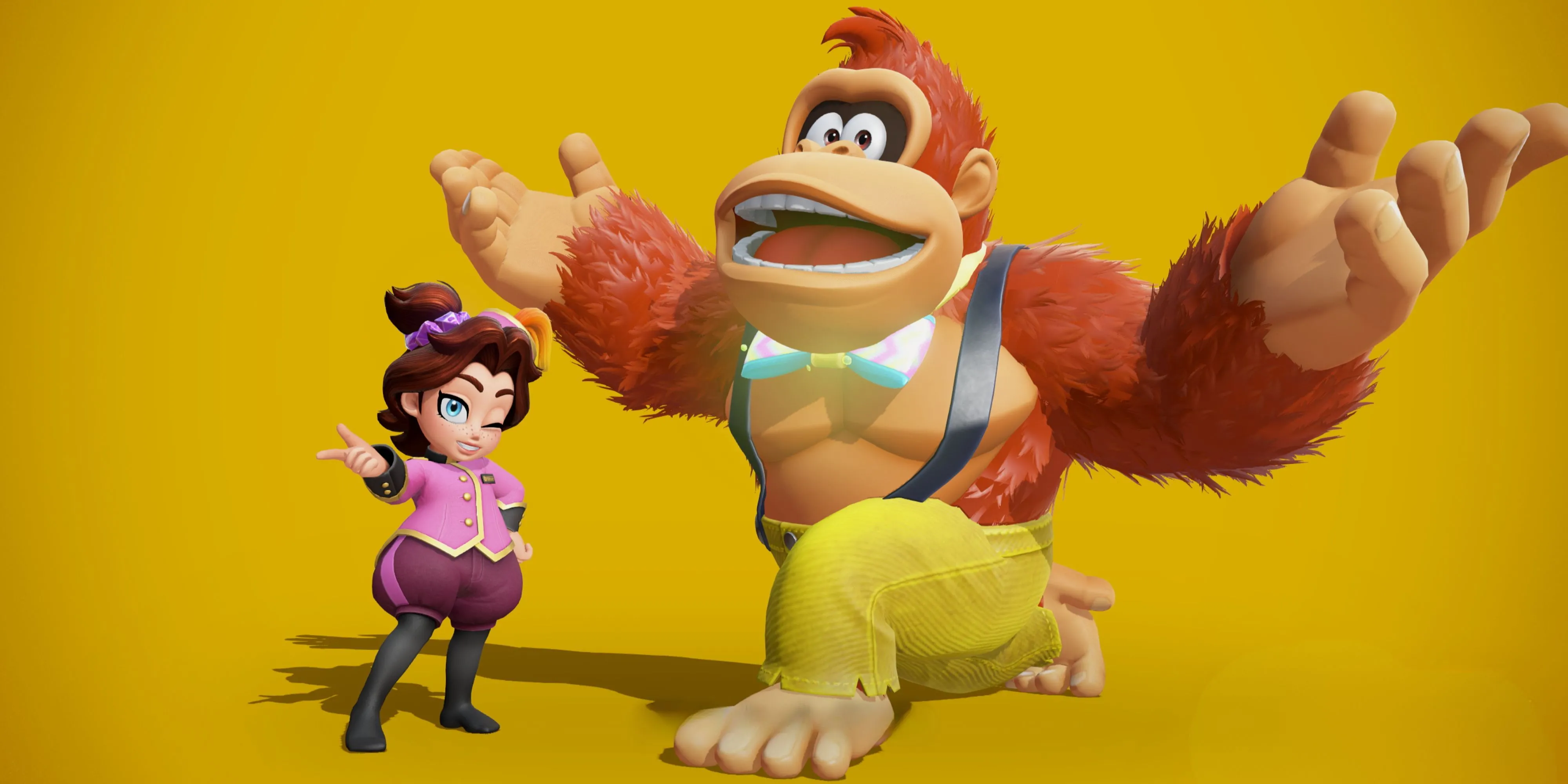 Pauline và Donkey Kong tạo dáng trong game Donkey Kong Bananza