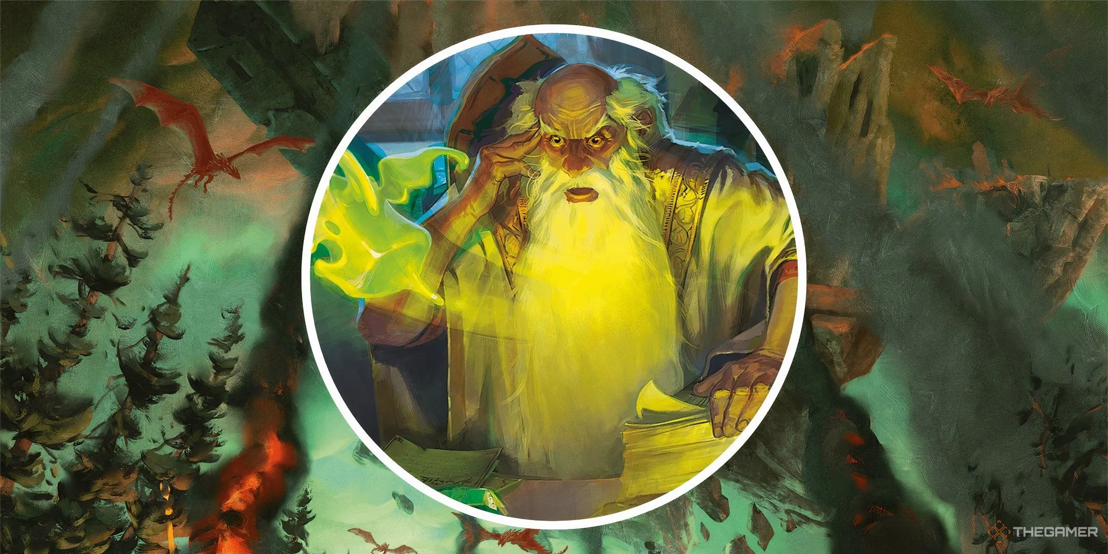 Pháp sư mạnh mẽ giữa thành trì đổ nát trong D&D