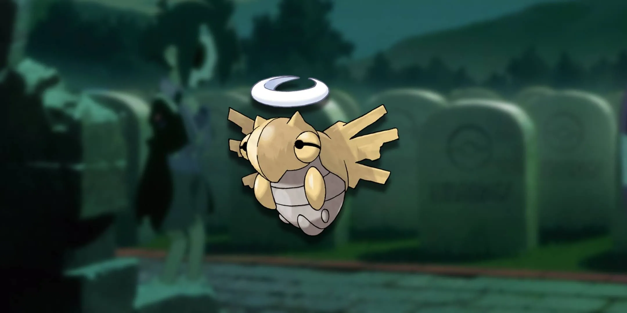 Pokemon Shedinja trong khung cảnh nghĩa địa
