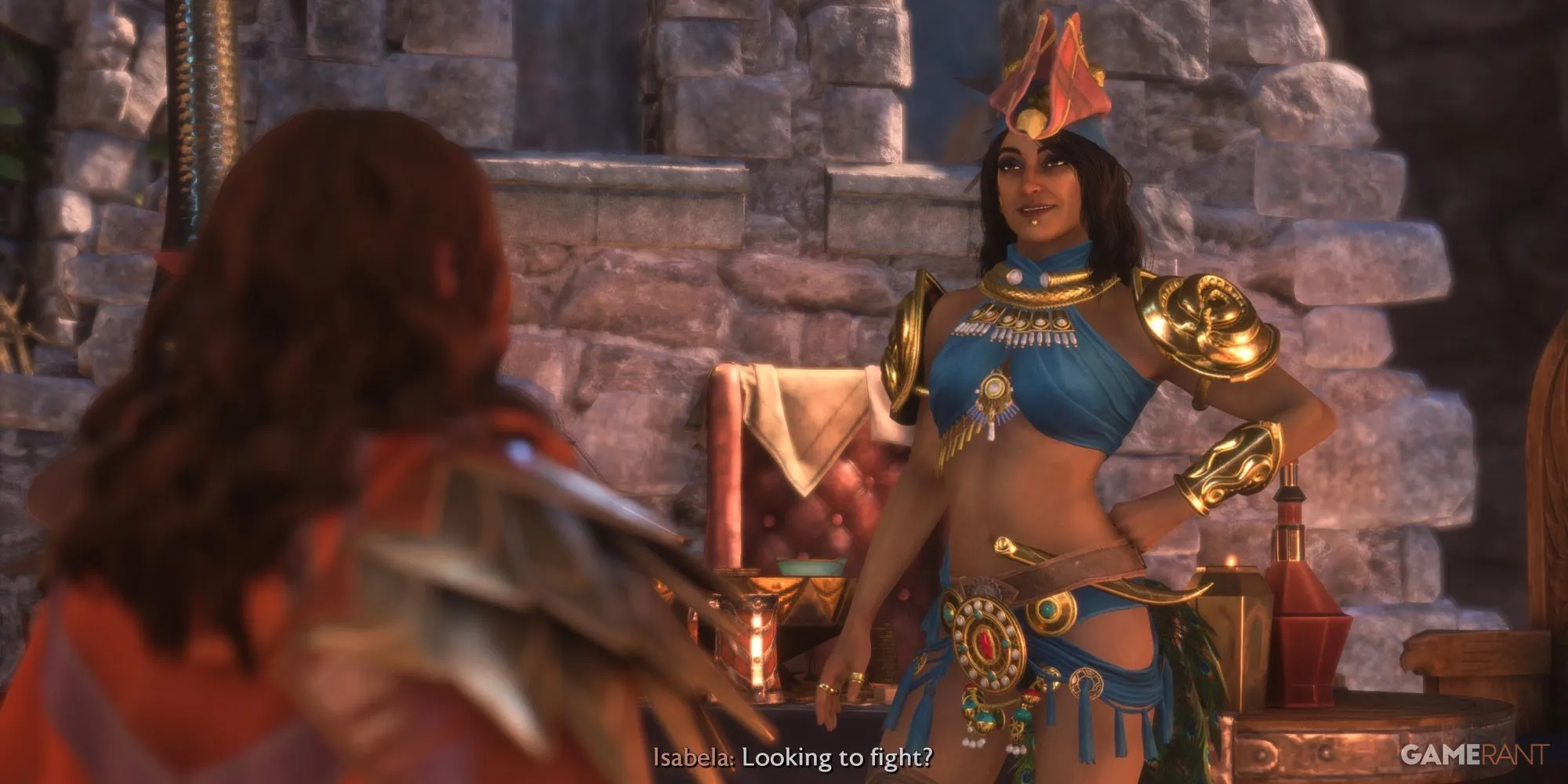 Rook trò chuyện cùng Isabela trong Dragon Age: The Veilguard, cho thấy các tương tác nhân vật sâu sắc trong thế giới Thedas.