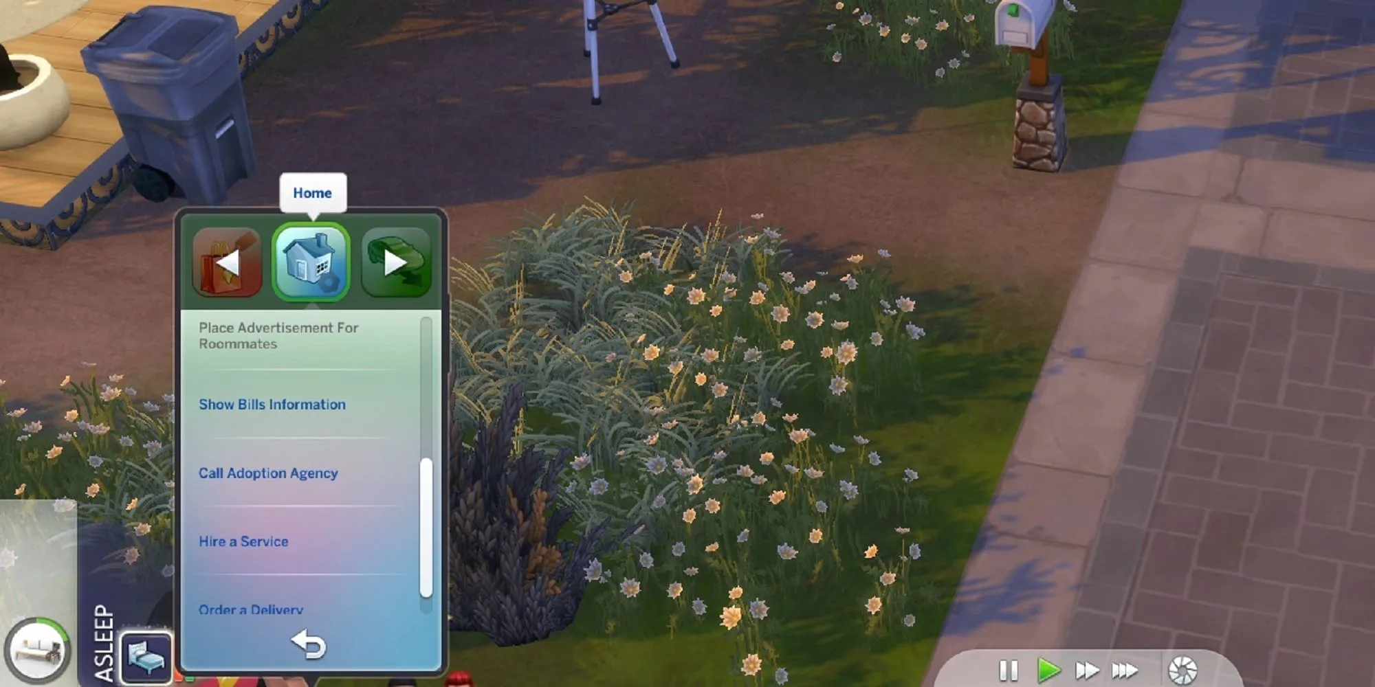 Sims 4: Giao diện điện thoại với tùy chọn thanh toán hóa đơn