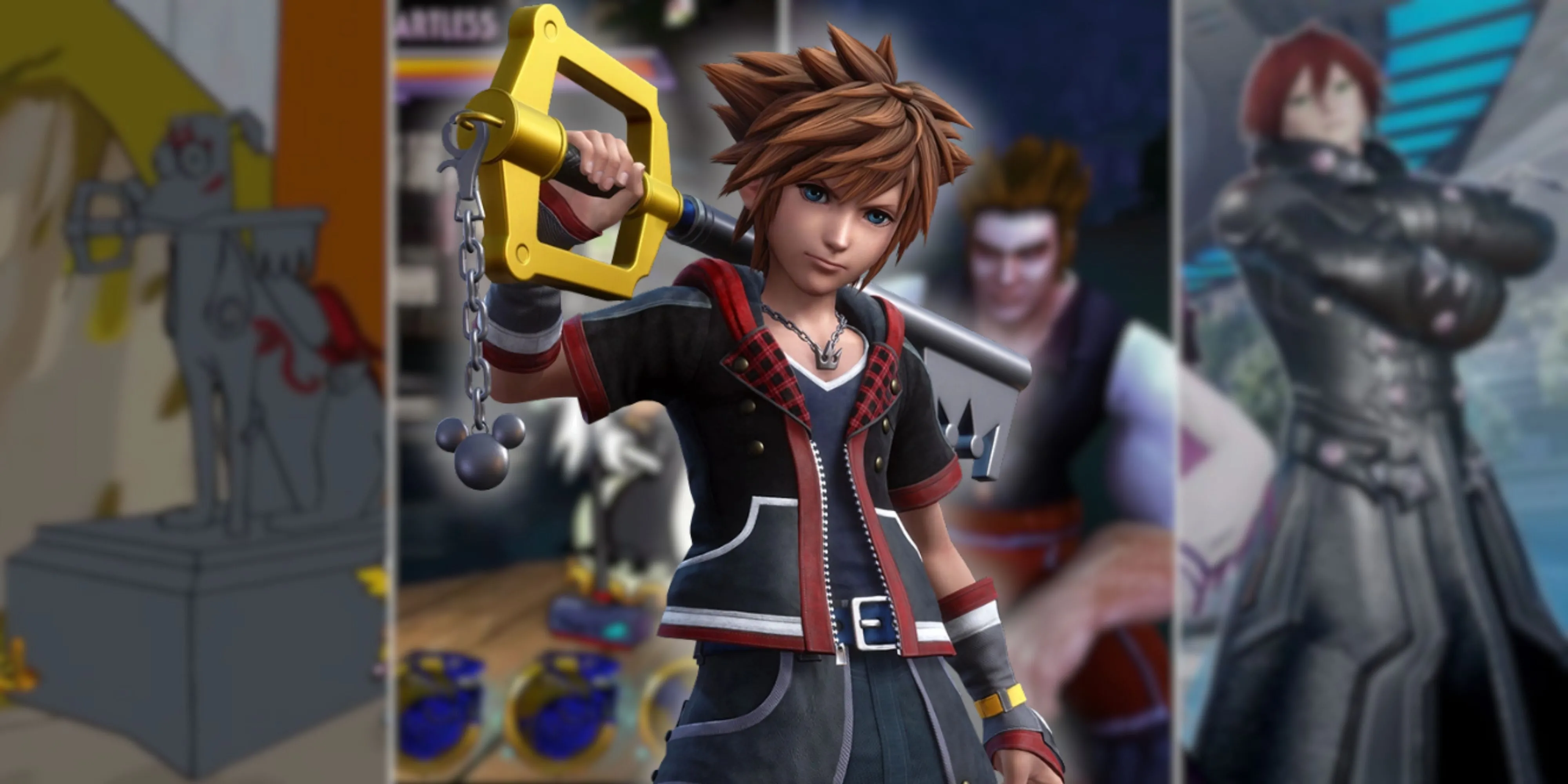Sora từ Kingdom Hearts xuất hiện trên nền các tựa game khác như The Simpsons, Skullgirls, WoW và Phantasy Star Online 2, thể hiện sự lan tỏa của series.