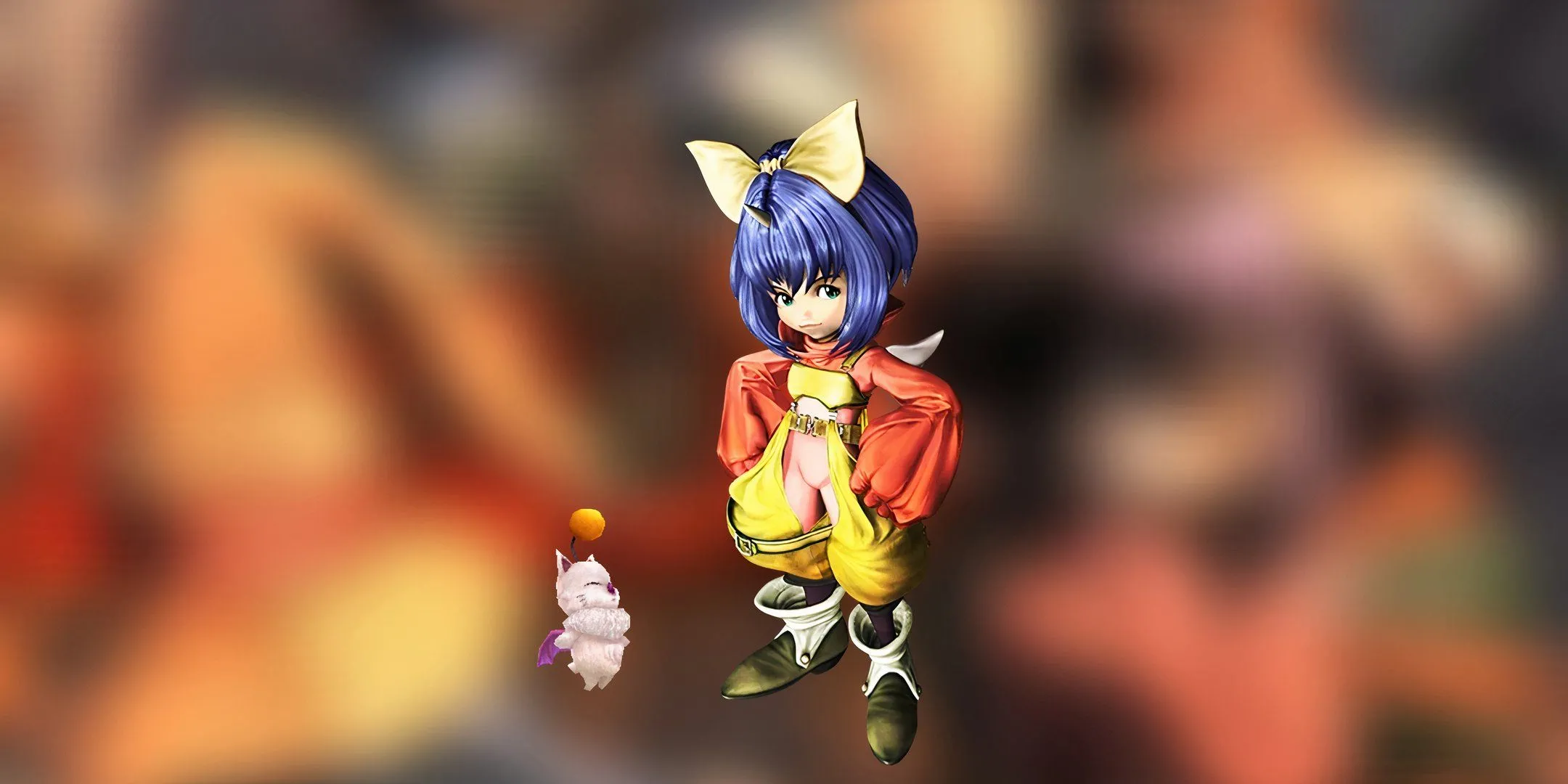 Thanh niên Eiko Carol và người bạn Moogle thân thiết trong Final Fantasy IX.