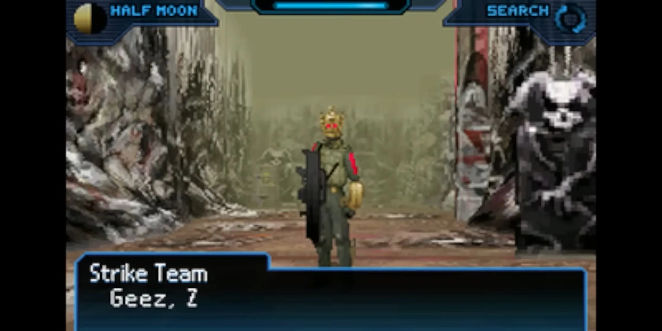 Thành viên đội UN trong Shin Megami Tensei: Strange Journey, minh họa cho gameplay khám phá hầm ngục.