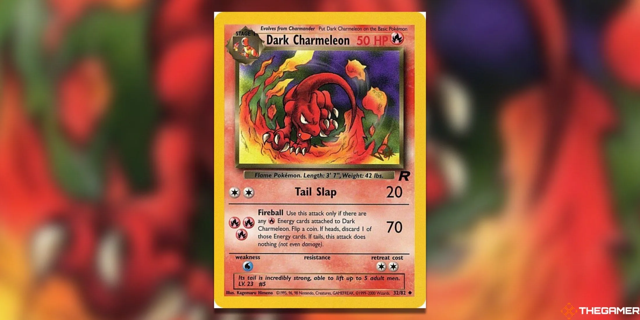 Thẻ bài Dark Charmeleon W Stamped WoTC Promo hiếm từ chương trình khuyến mãi Kraft Foods Pokemon TCG