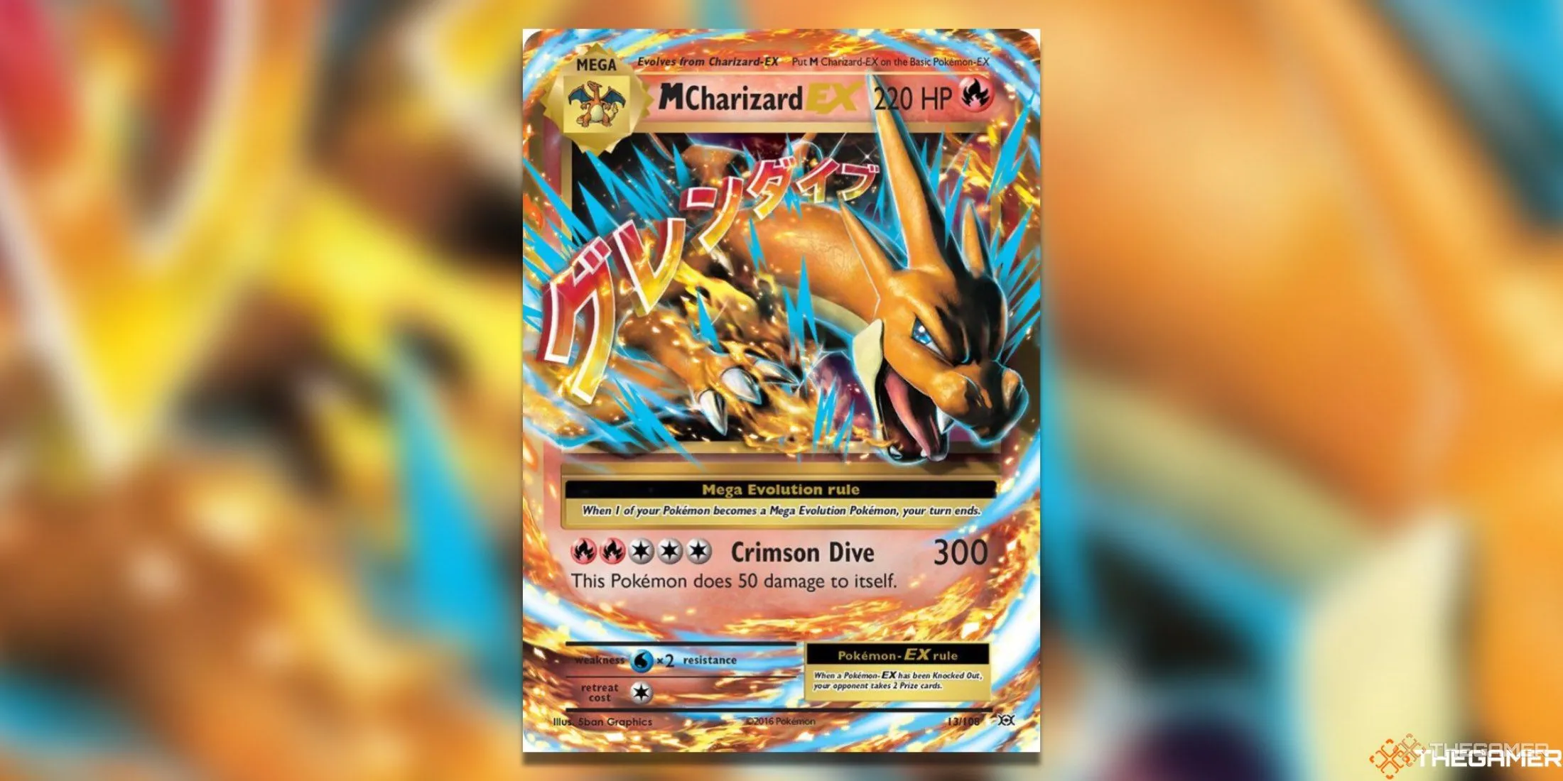 Thẻ bài M Charizard EX Ultra Rare từ bộ XY Evolutions trong Pokémon TCG