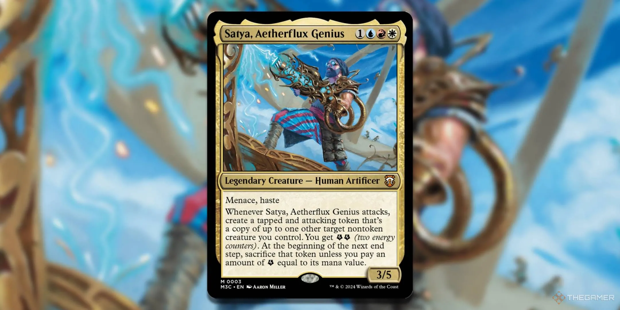 Thẻ bài Satya, Aetherflux Genius trong Magic: The Gathering, Commander của bộ Creative Energy.