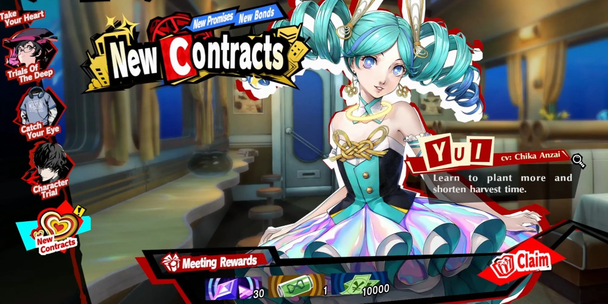Tổng quan các liên kết Synergy Bond hiện tại và sắp tới, bao gồm mối quan hệ của Bui trong Persona 5: The Phantom X.