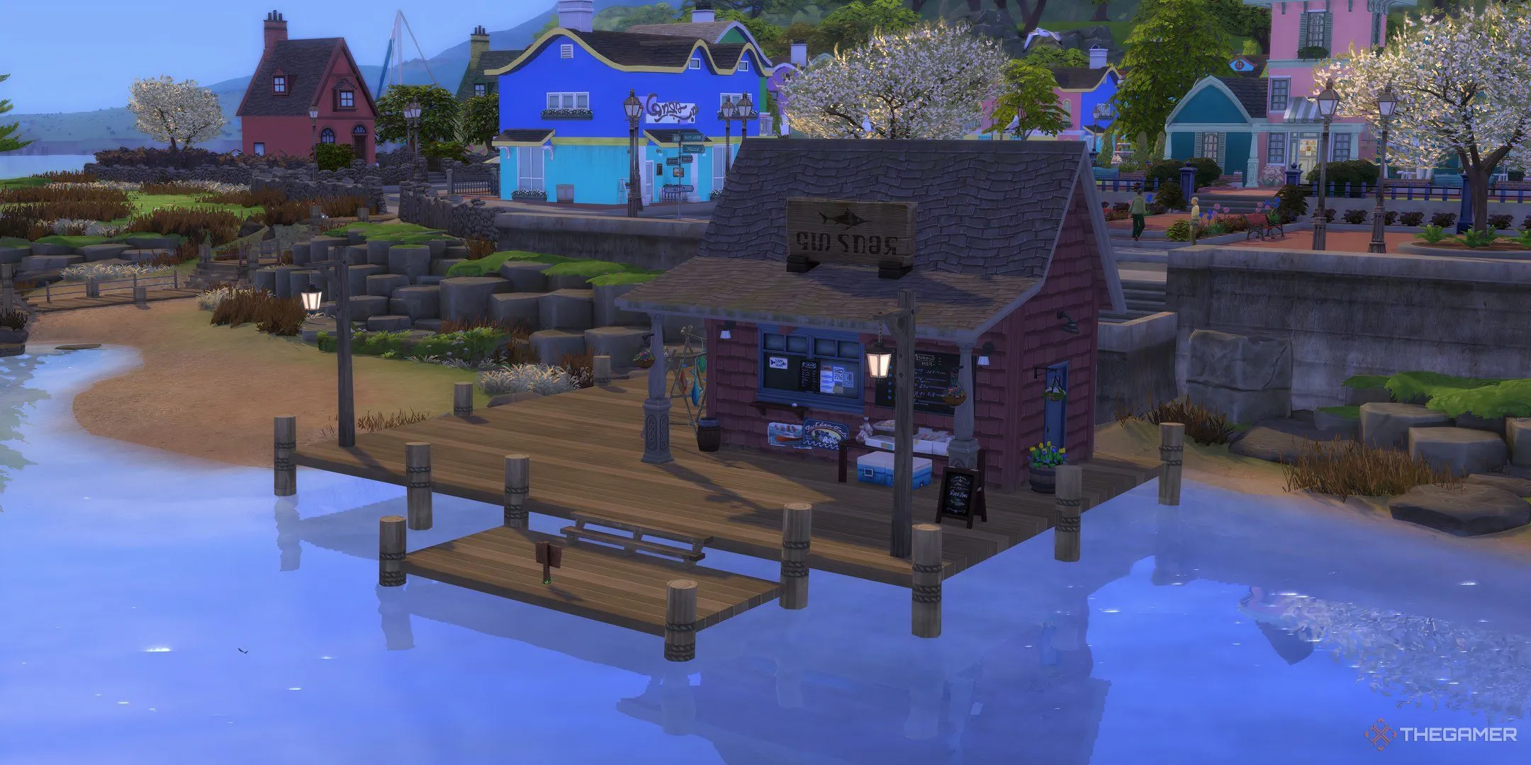 Túp lều bán cá The Captain's Quarters ven biển ở Coast of Adhmor, The Sims 4.
