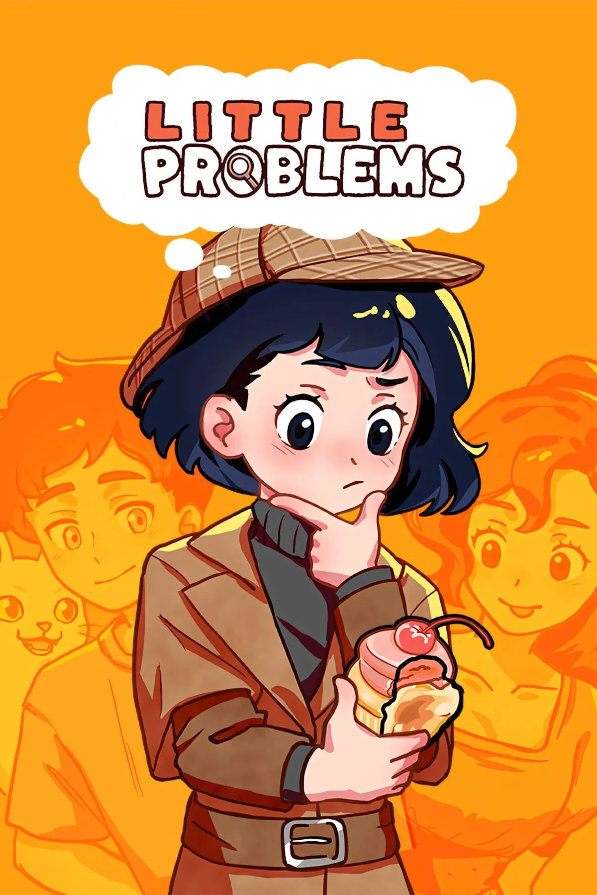 Ảnh bìa game Little Problems: A Cozy Detective Game, thể hiện phong cách nghệ thuật và không khí ấm cúng, hấp dẫn người chơi.