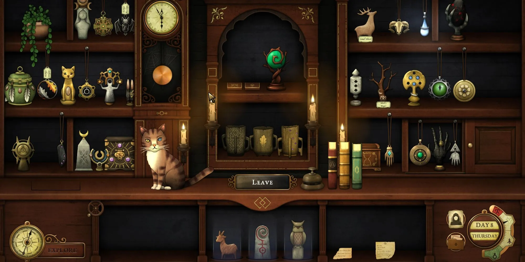 Câu đố ba bệ thờ hoàn thành trong Strange Antiquities, mở ra lối đi bí mật